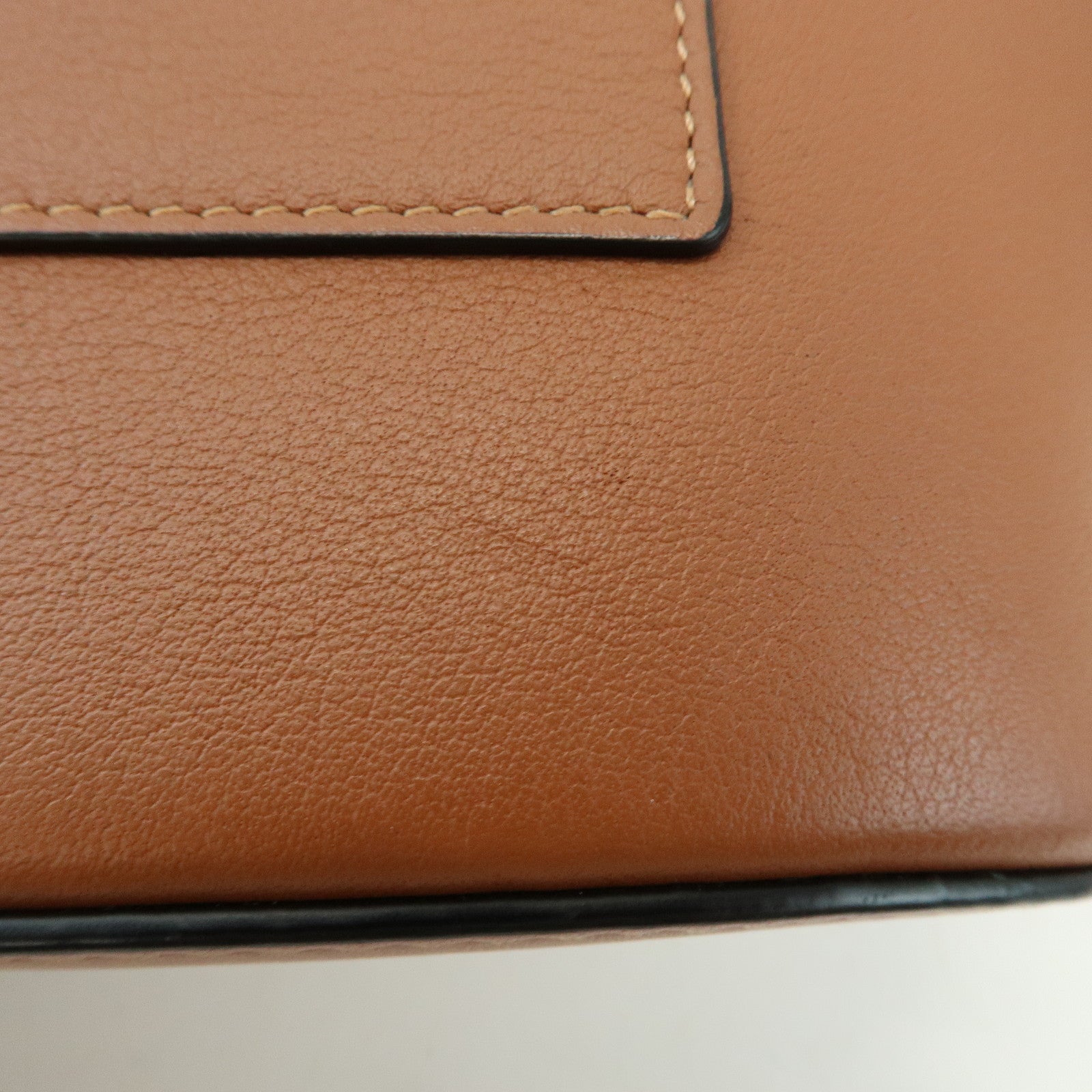 LOEWE Anagram Leather Dice Pocket Shoulder Bag Crossbody Bag Brown