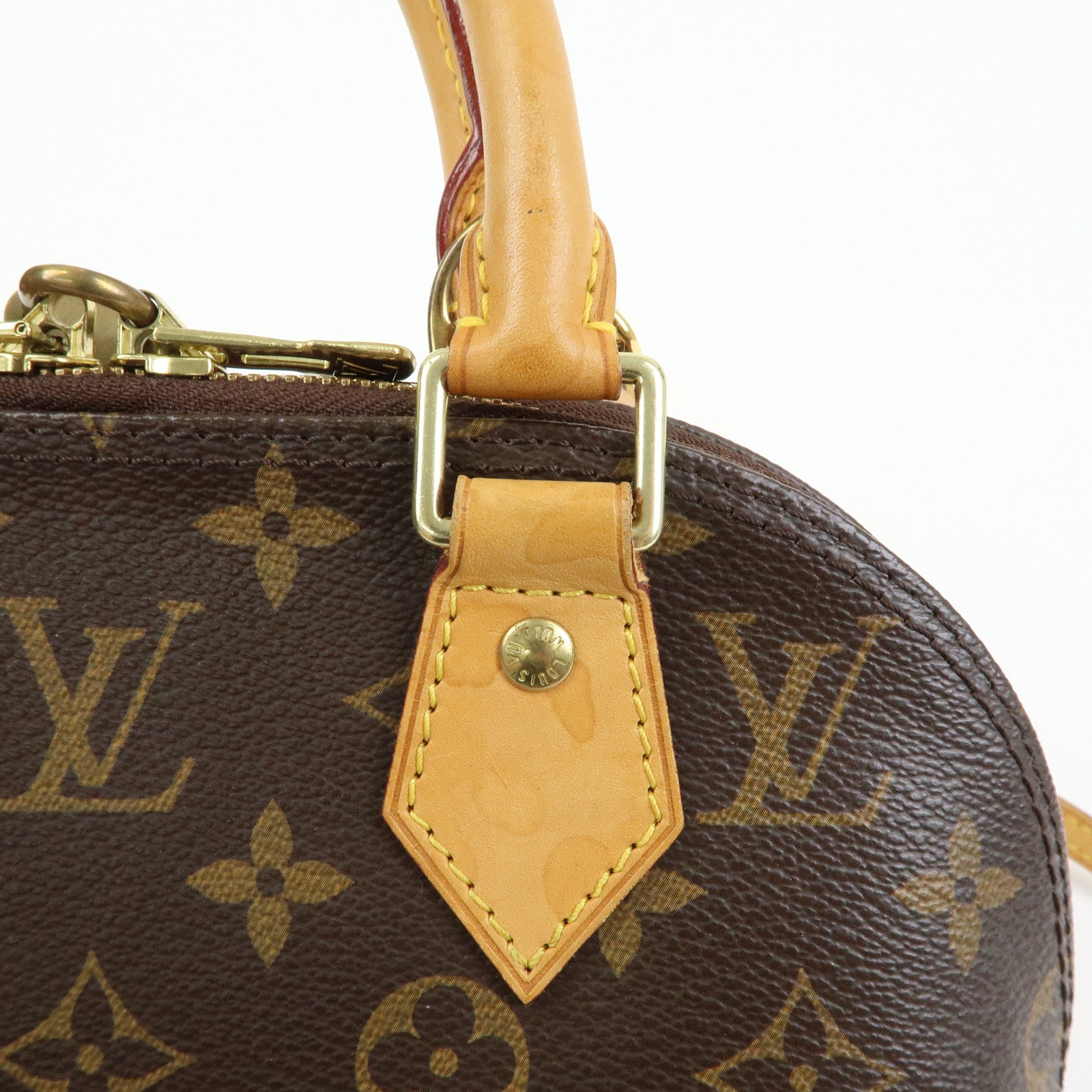 Louis Vuitton Monogram Alma BB 2 Way Hand Bag Shoulder Bag Brown M53152