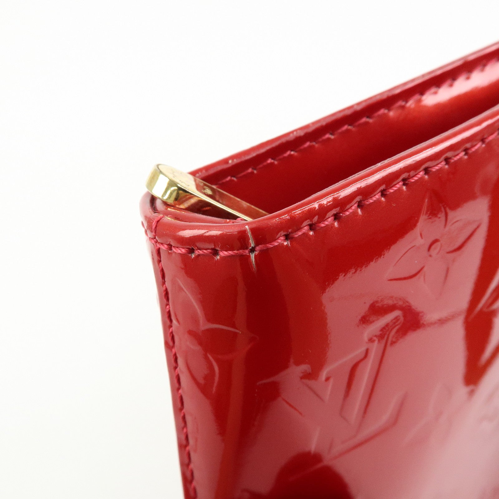 Louis Vuitton Monogram Vernis Brentwood Tote Bag Hand Bag Red M91989