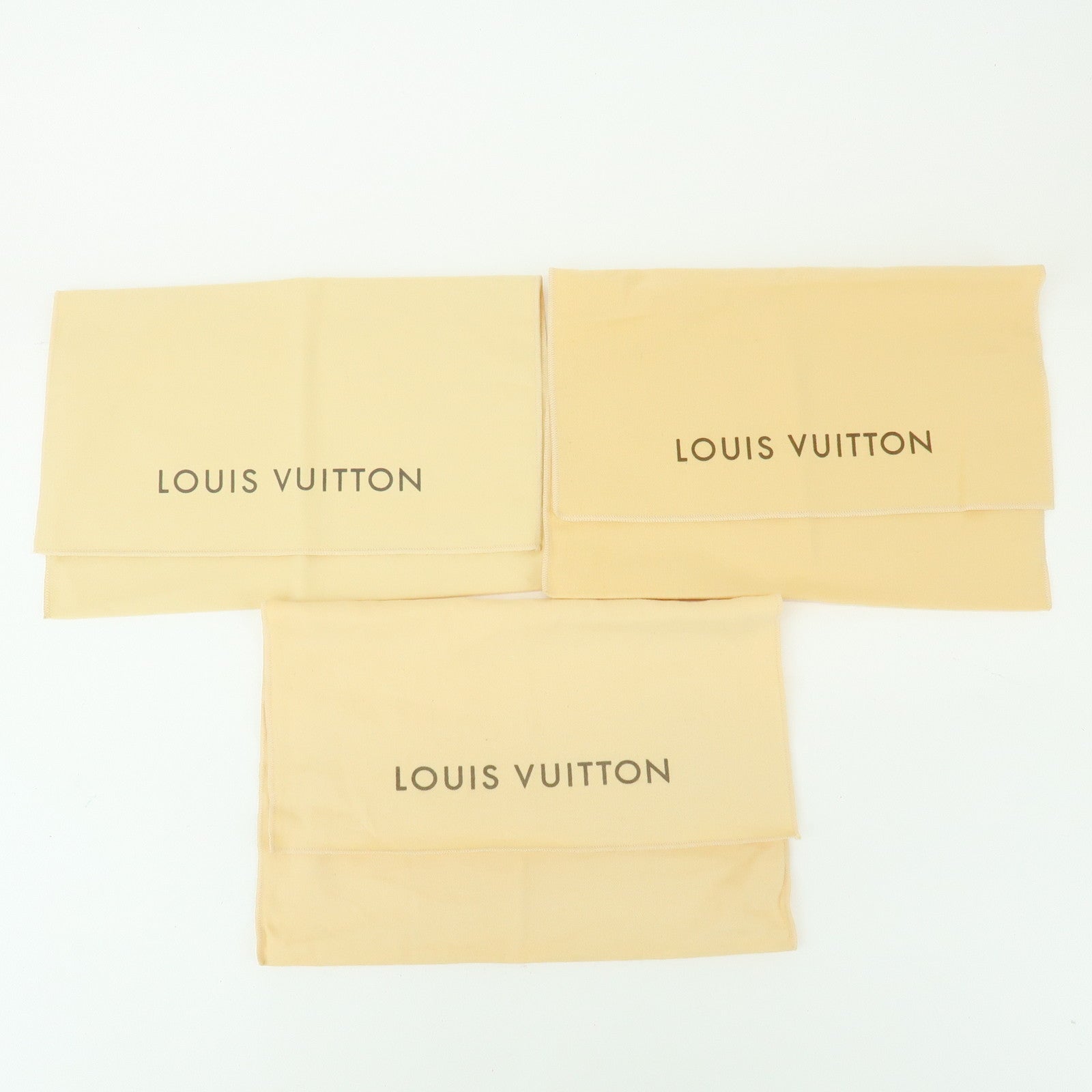 Loiuis Vuitton Set Of 10 Dust Bag Flap Style Beige Brown