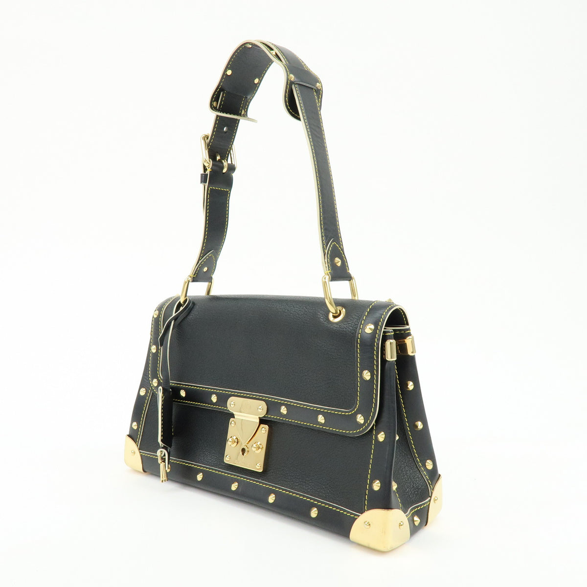 Louis Vuitton Talentueux Suhali Leather Shoulder Bag Studs Noir M91820