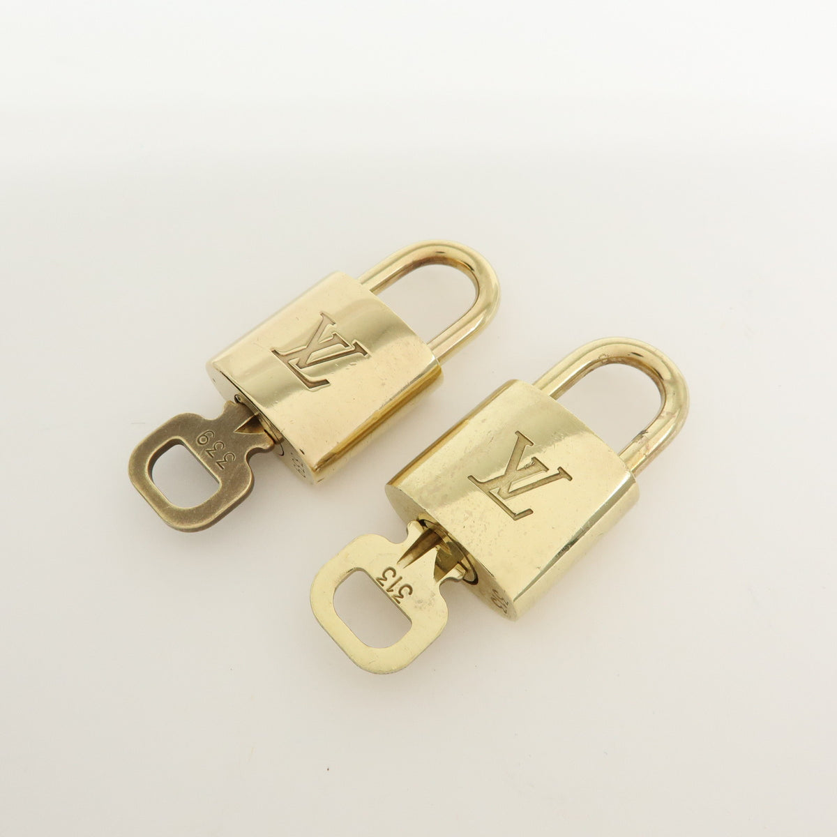 Louis Vuitton Lot of 10 Lock & Key Cadena Key Lock Gold