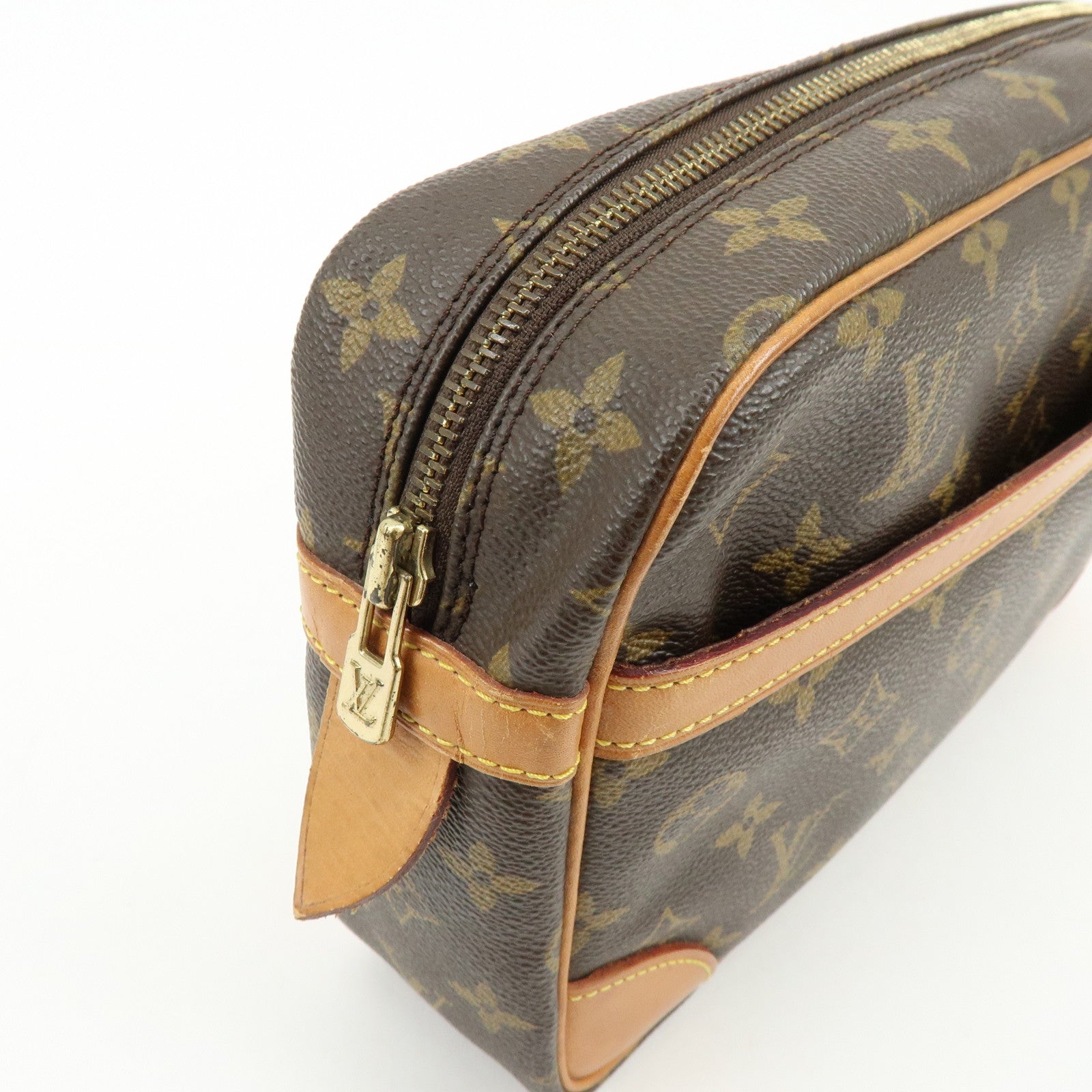 Louis Vuitton Monogram Compiegne 28 Pouch Clutch Bag Brown M51845