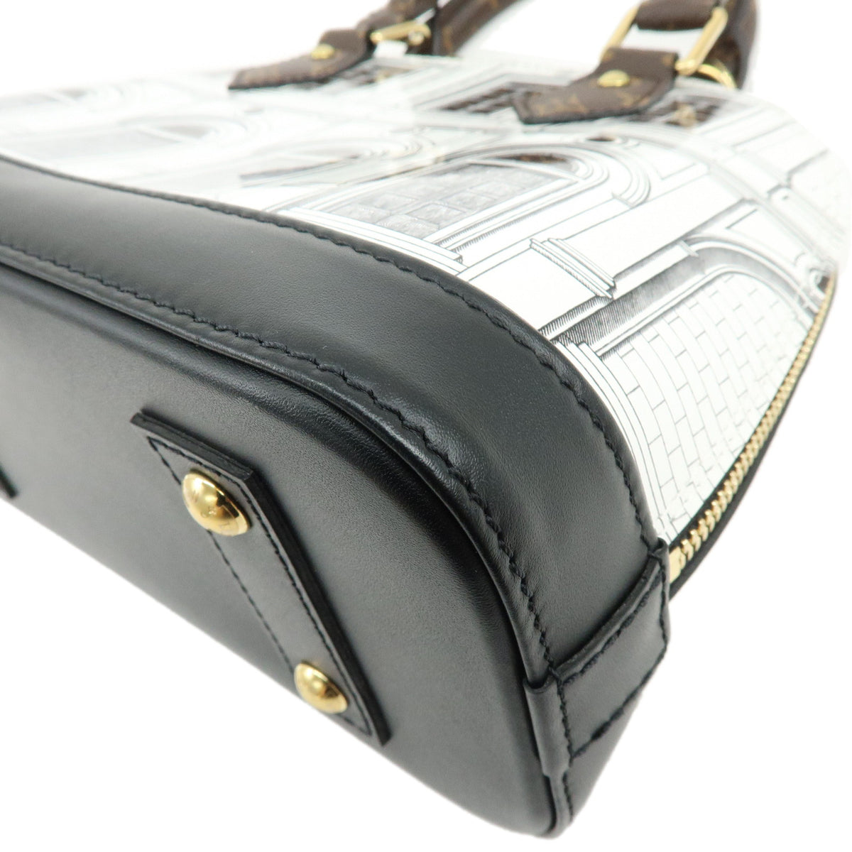 Louis Vuitton x Fornasetti Monogram Alma BB 2Way Hand Bag White M59265