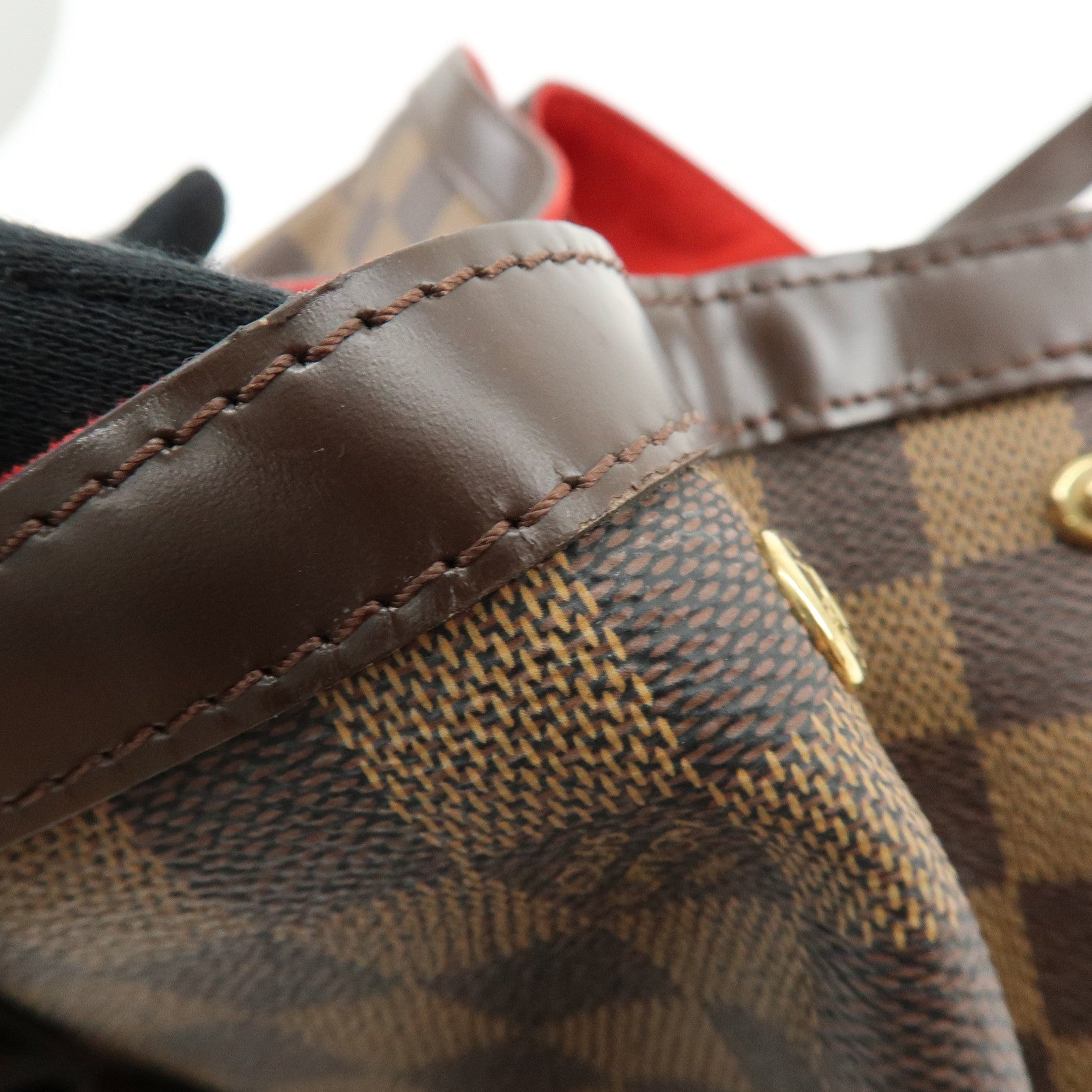 Louis Vuitton Damier Hampstead MM Hand Bag Tote Bag Brown N51204