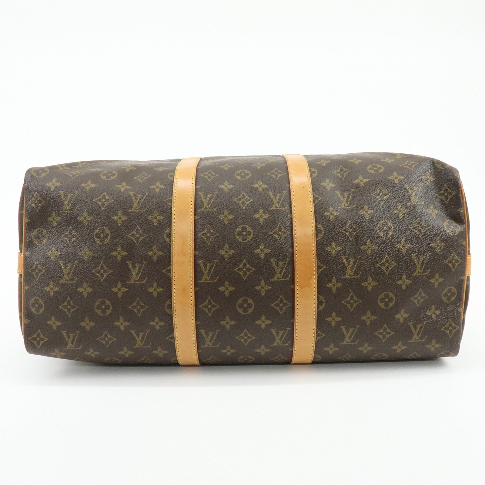 Louis Vuitton Monogram Keep All Bandouliere 50 Boston Bag Brown M41416