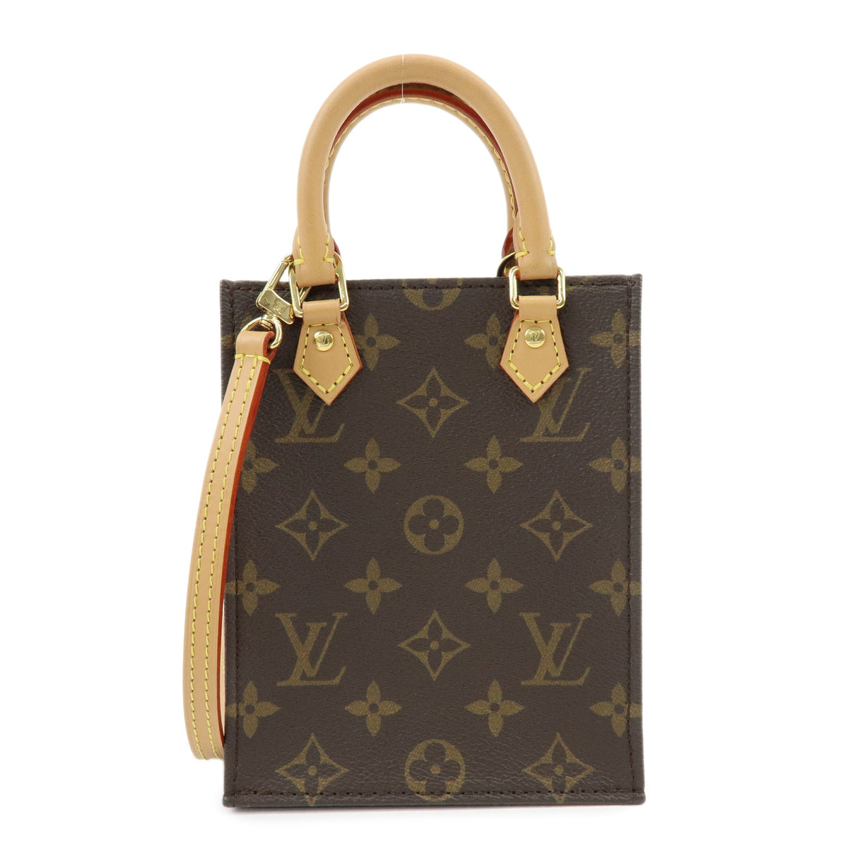 Louis Vuitton Monogram Petit Sac Plat 2Way Bag Hand Shoulder Bag M69442