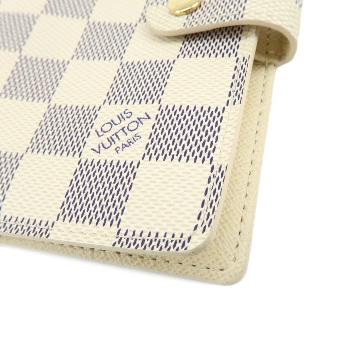 Louis Vuitton Damier Azur Agenda PM Planner Cover Ivory R20706