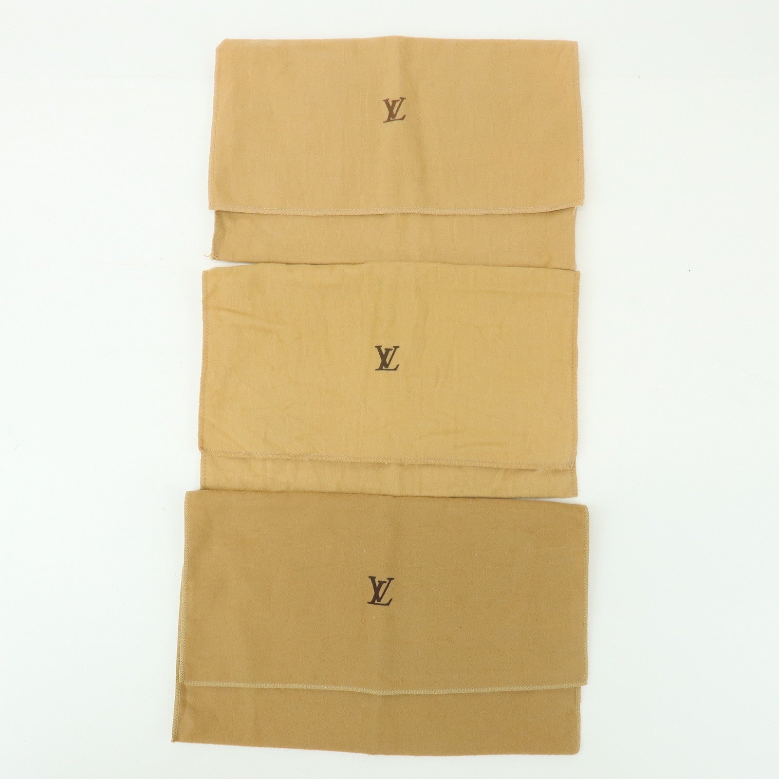 Loiuis Vuitton Set Of 15 Dust Bag Flap Style Beige Brown