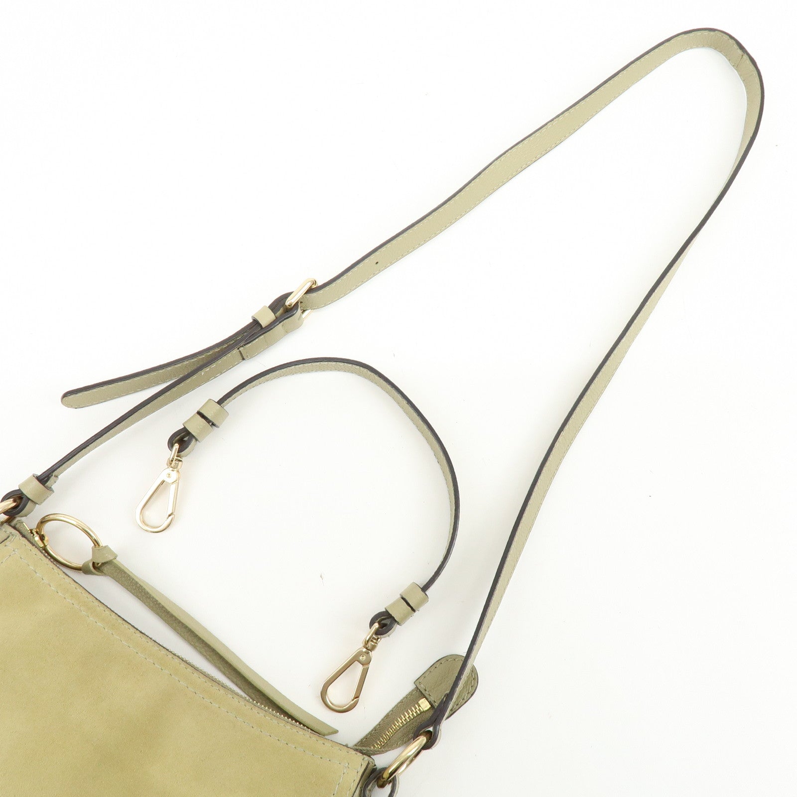 Chloe See by Chloe Joan Leather Suede 2Way Hand Bag Shoulder Bag Beige