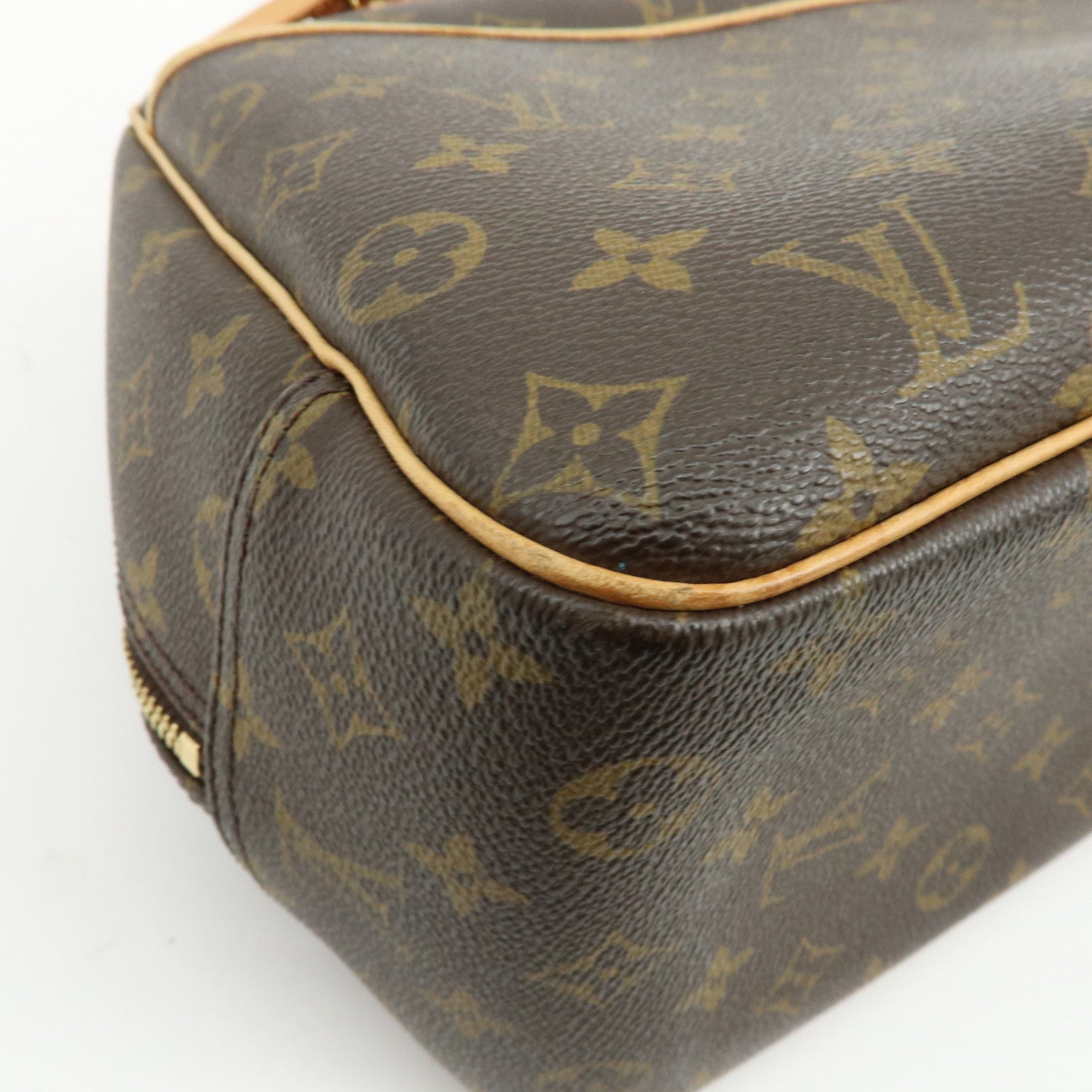 Louis Vuitton Monogram Deauville Canvas Hand Bag Brown M47270