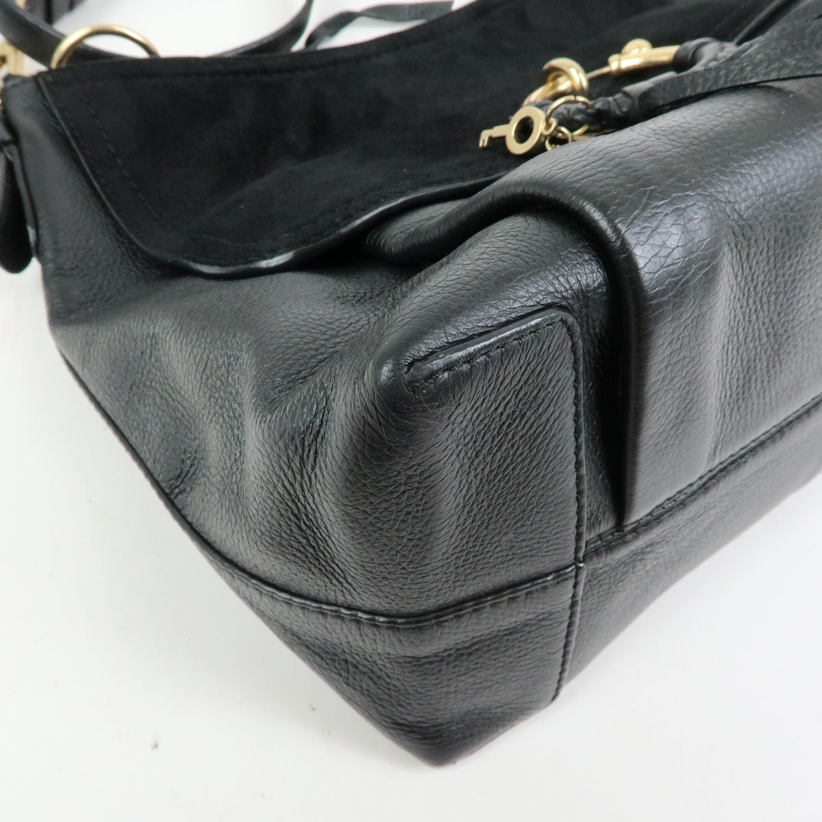 Chloe See By Chloe Joan Suede Leather 2Way Bag Shoulder Bag Black