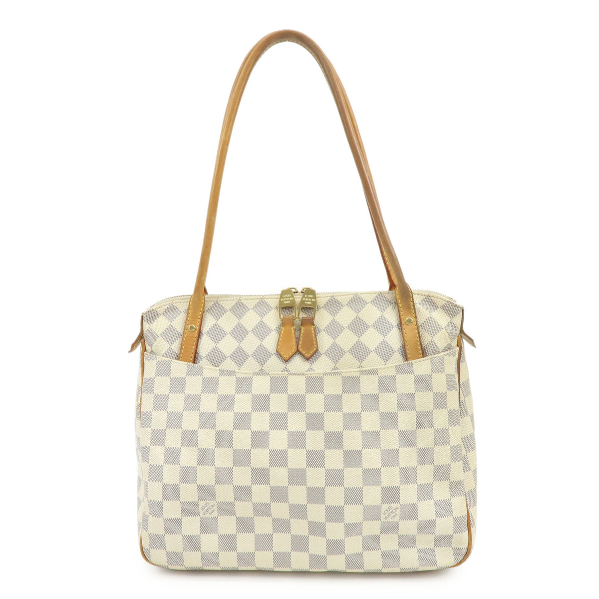Louis Vuitton Damier Azur Canvas Figheri PM Tote Shoulder Bag N41176