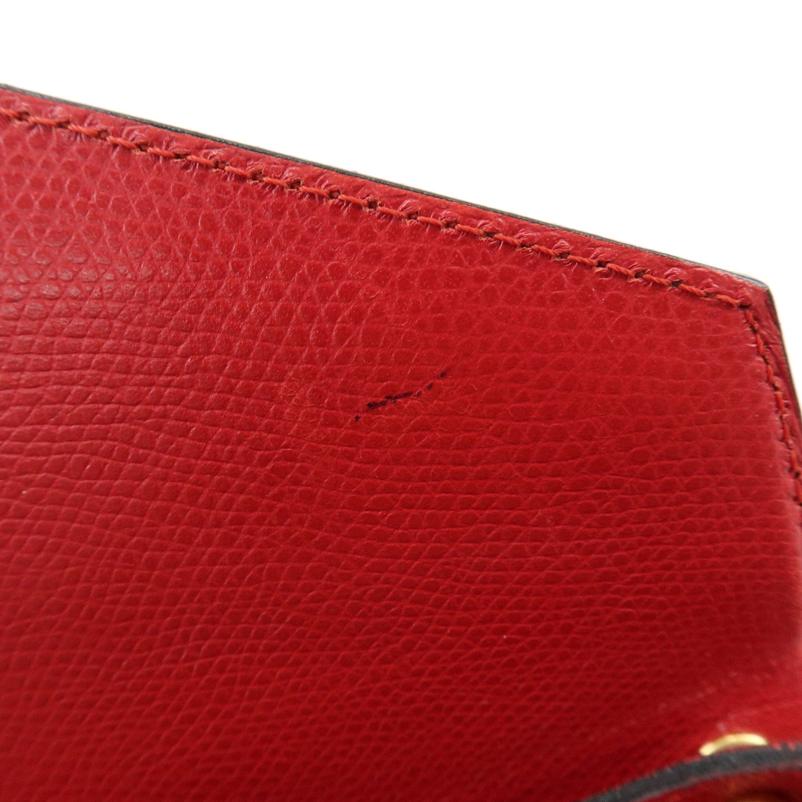 SAINT LAURENT PARIS Y-Line Leather Studs Shoulder Bag Crossbody Bag Red