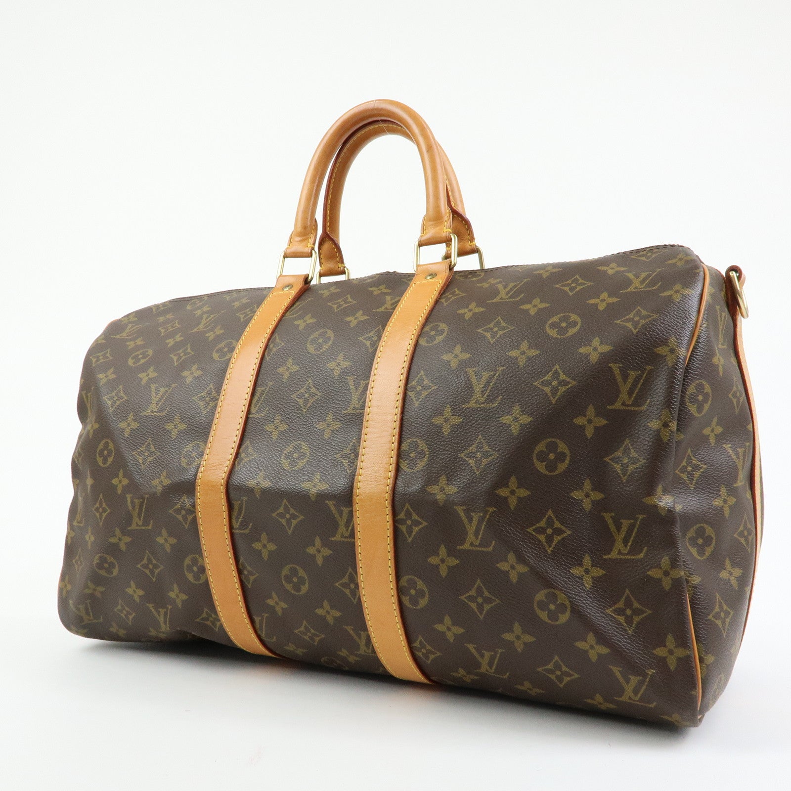 Louis Vuitton Monogram Keep All Bandouliere 45 Boston Bag M41418