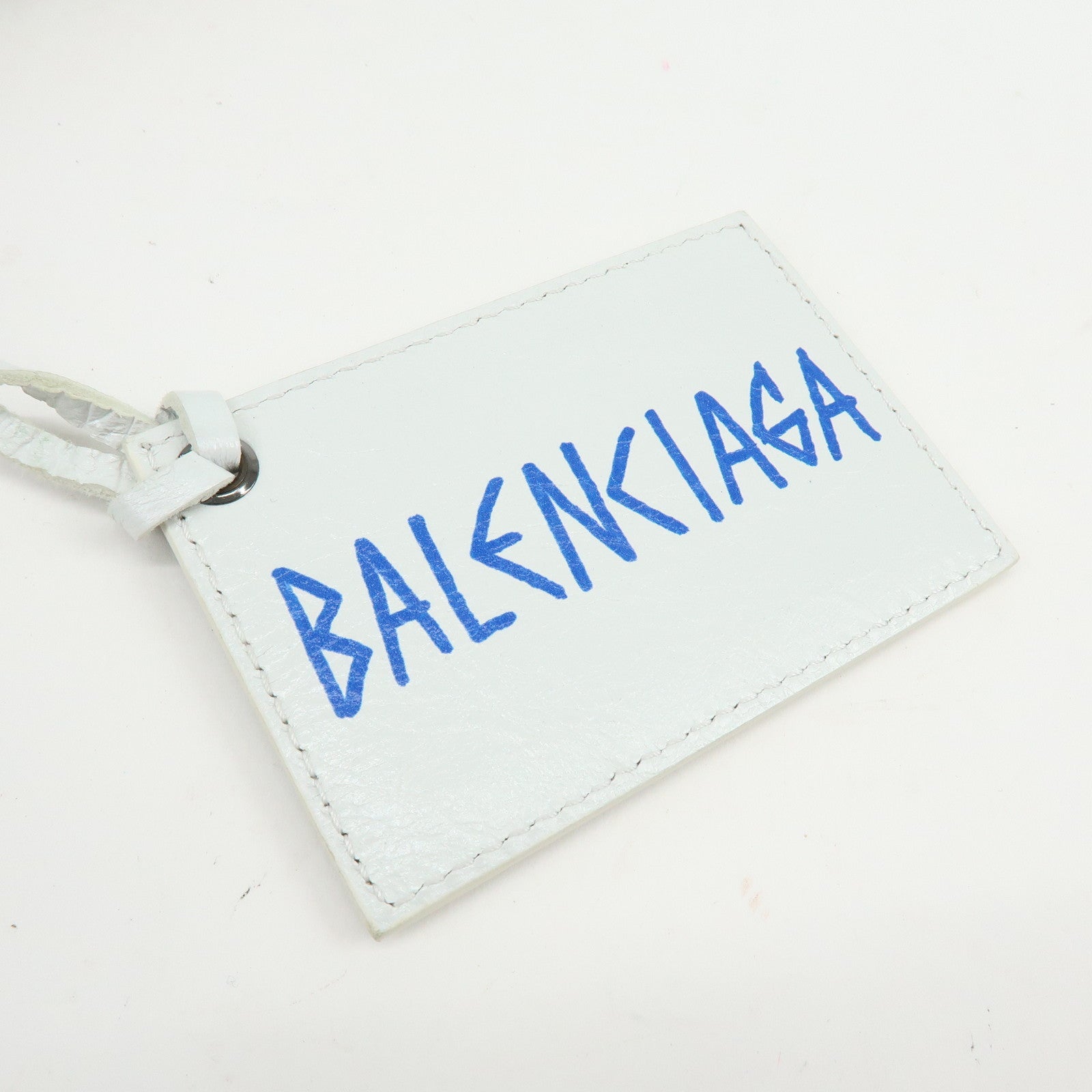 BALENCIAGA City Graphiti Classic Leather 2Way Bag Hand Bag White 431621