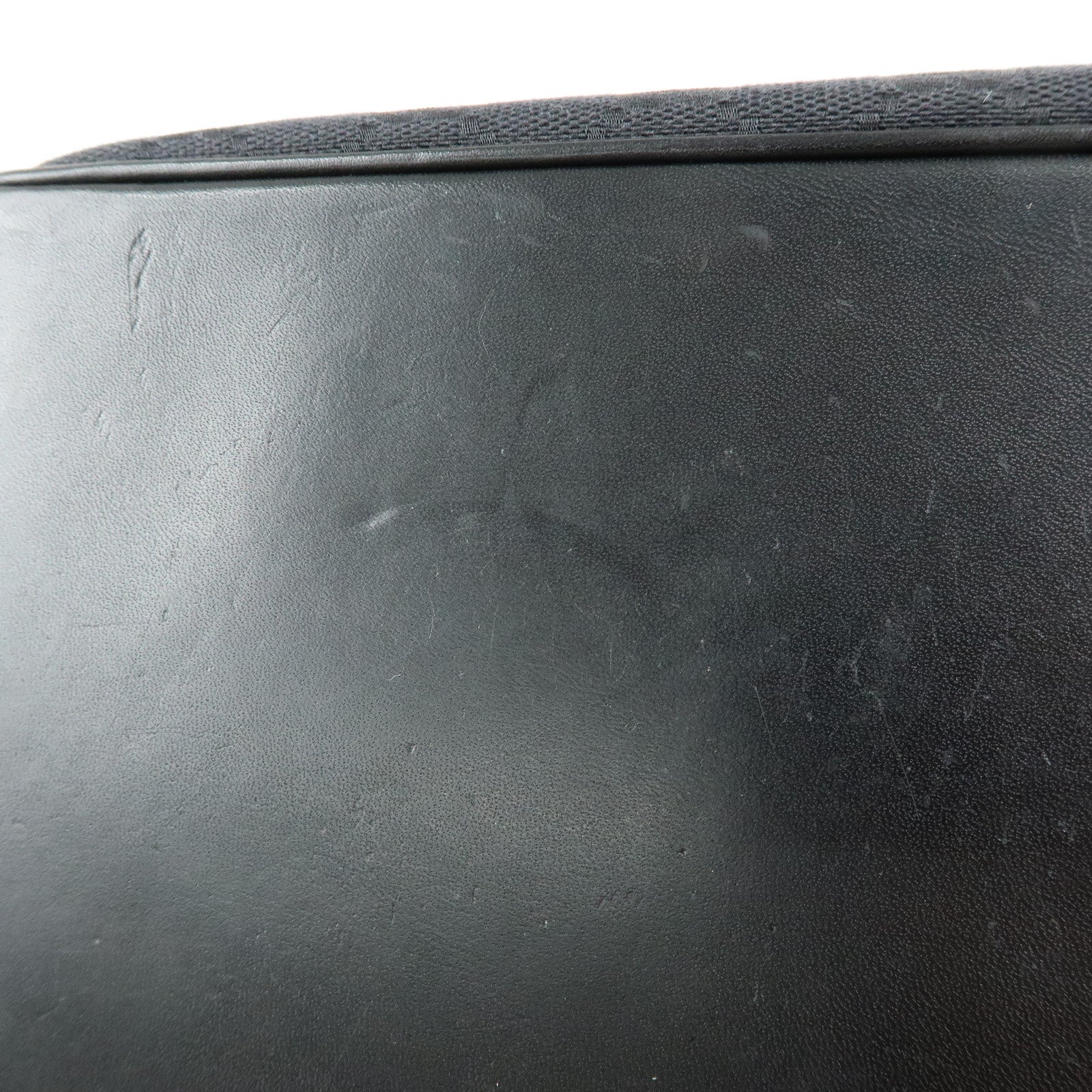 GUCCI GG Canvas Leather Shoulder Bag Tote Bag Black 109141