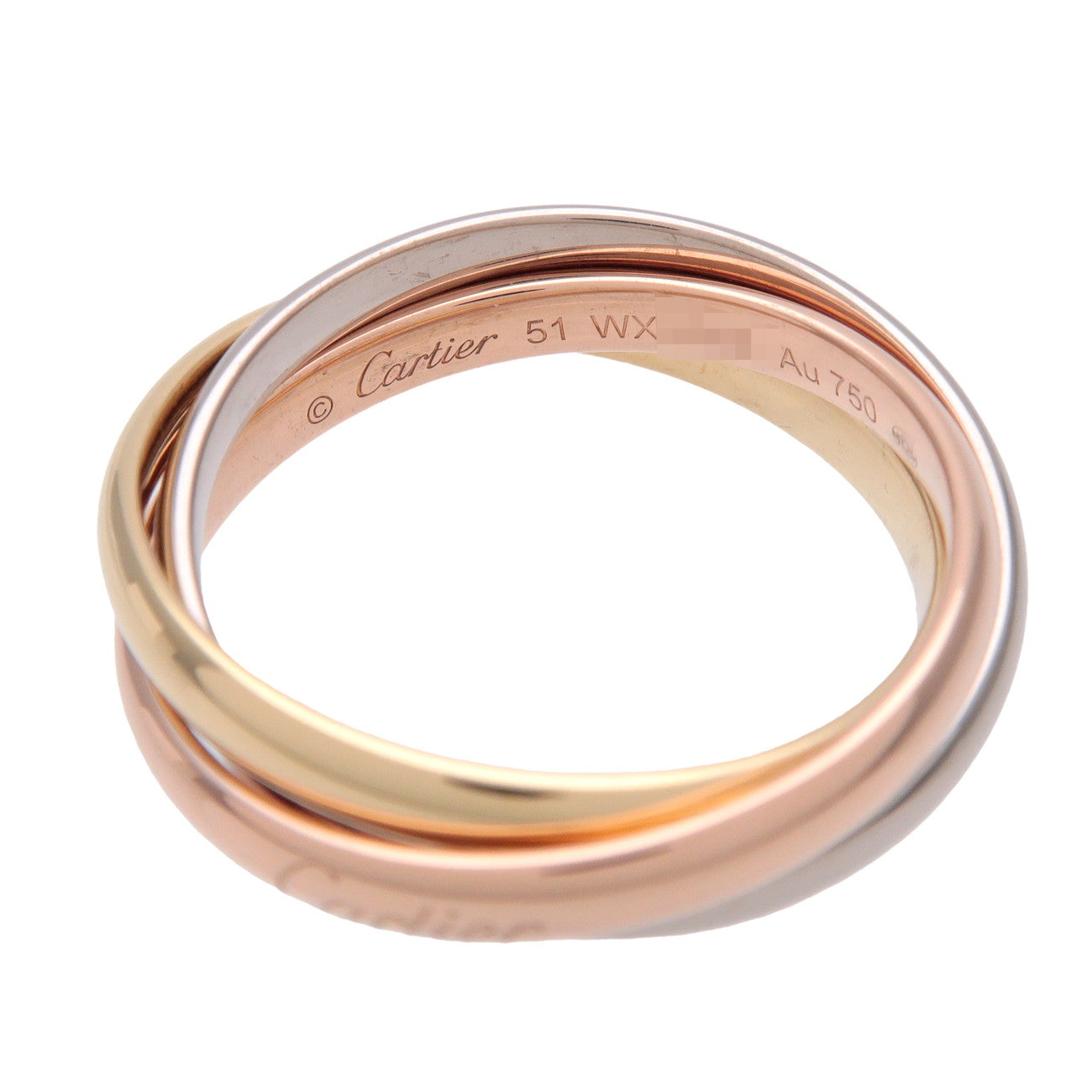 Cartier Trinity Ring SM K18 750YG/WG/PG Gold #51 US5.5 EU51 HK12.5