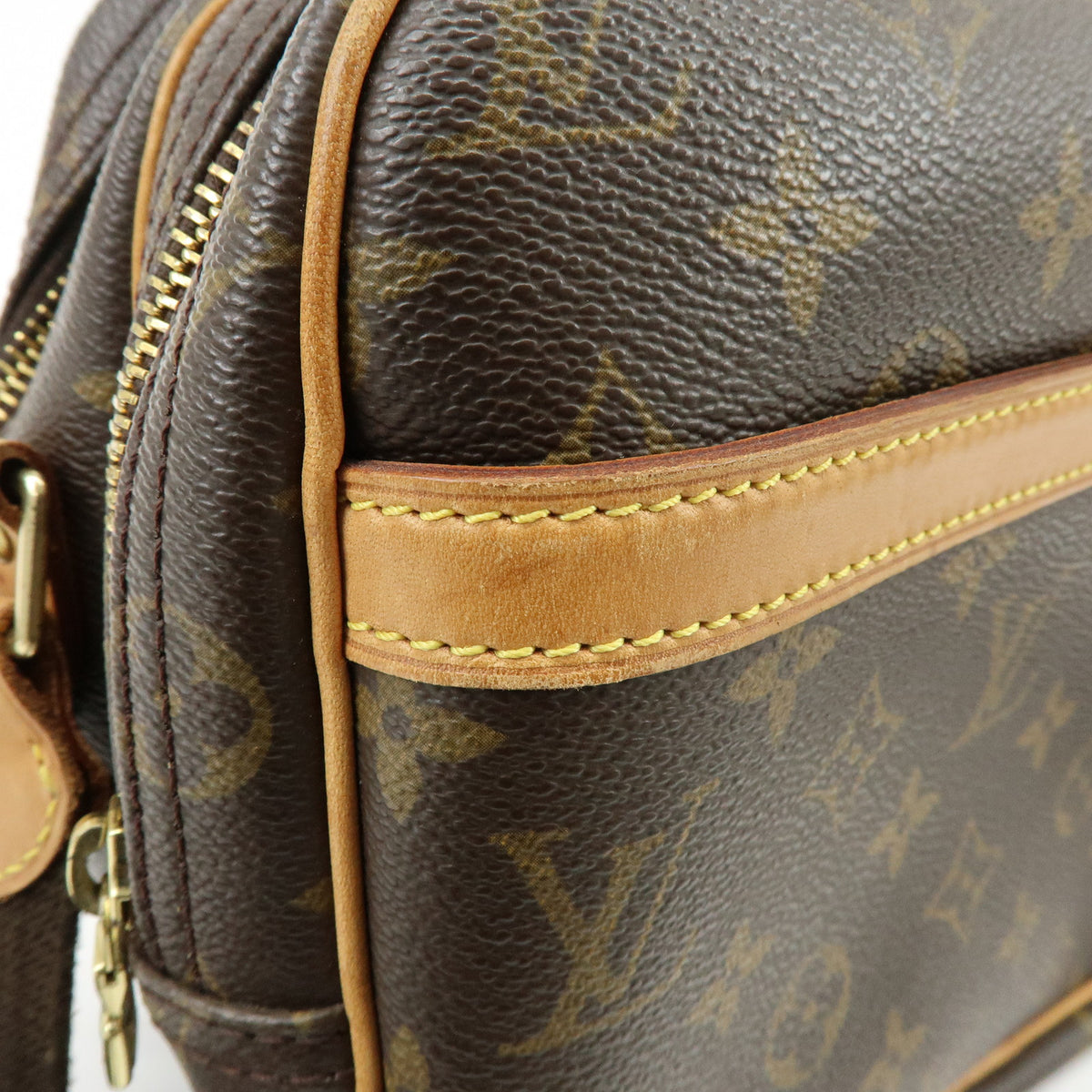 Louis Vuitton Monogram Reporter PM Shoulder Crossbody Bag Brown M45254