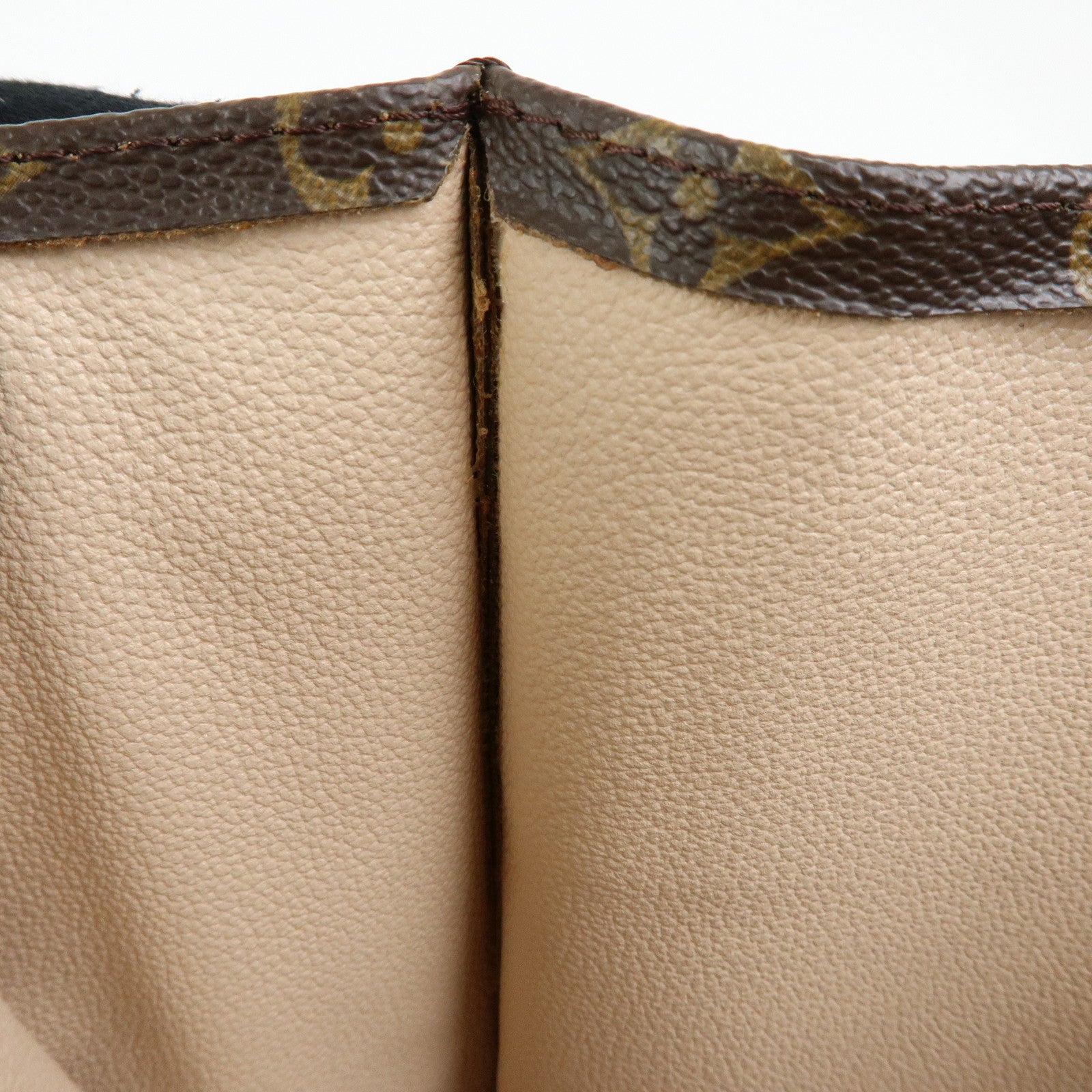 Louis Vuitton Monogram Sac Plat Tote Bag Hand Bag Brown M51140