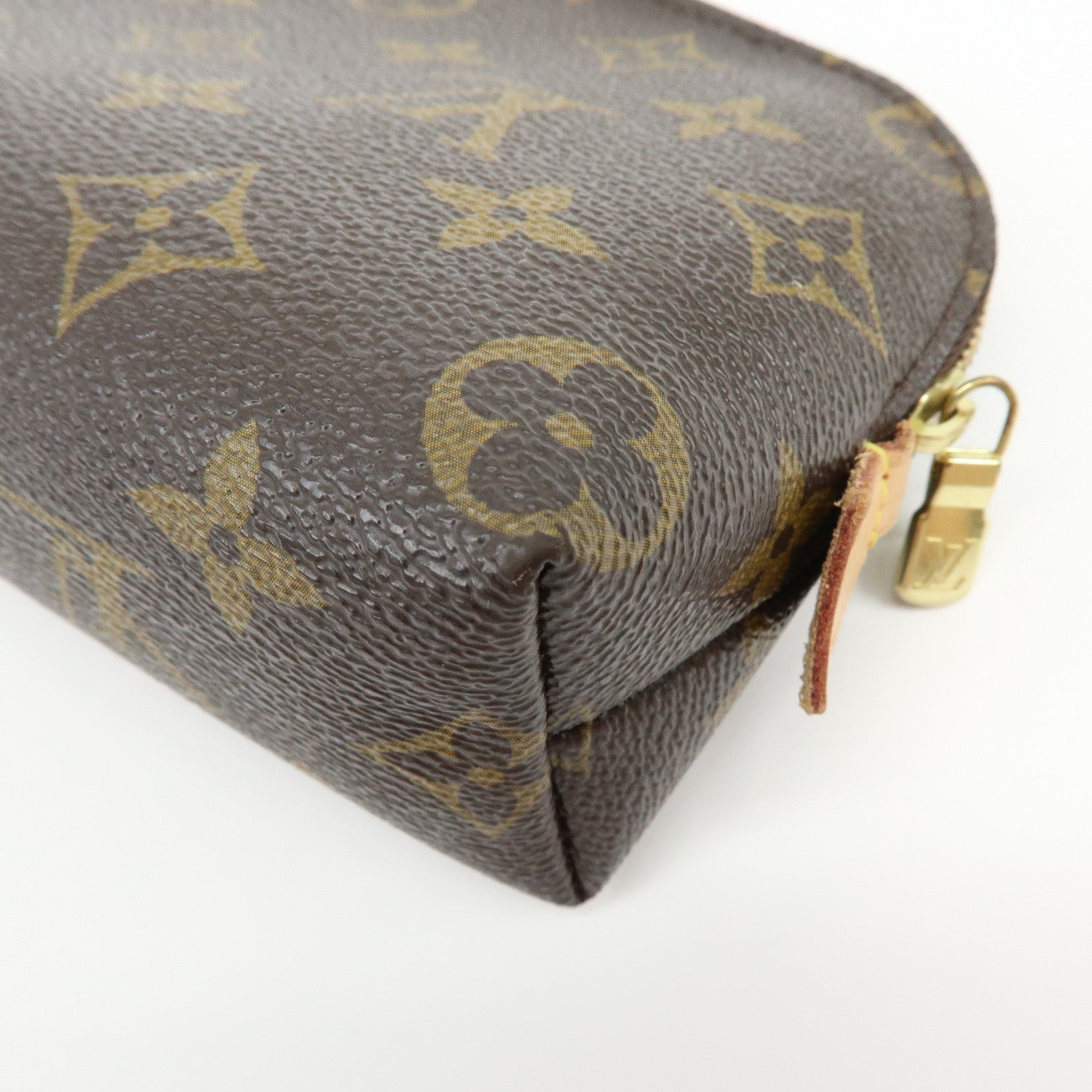 Louis Vuitton Monogram Pochette Cosmetic PM Pouch Brown M47515