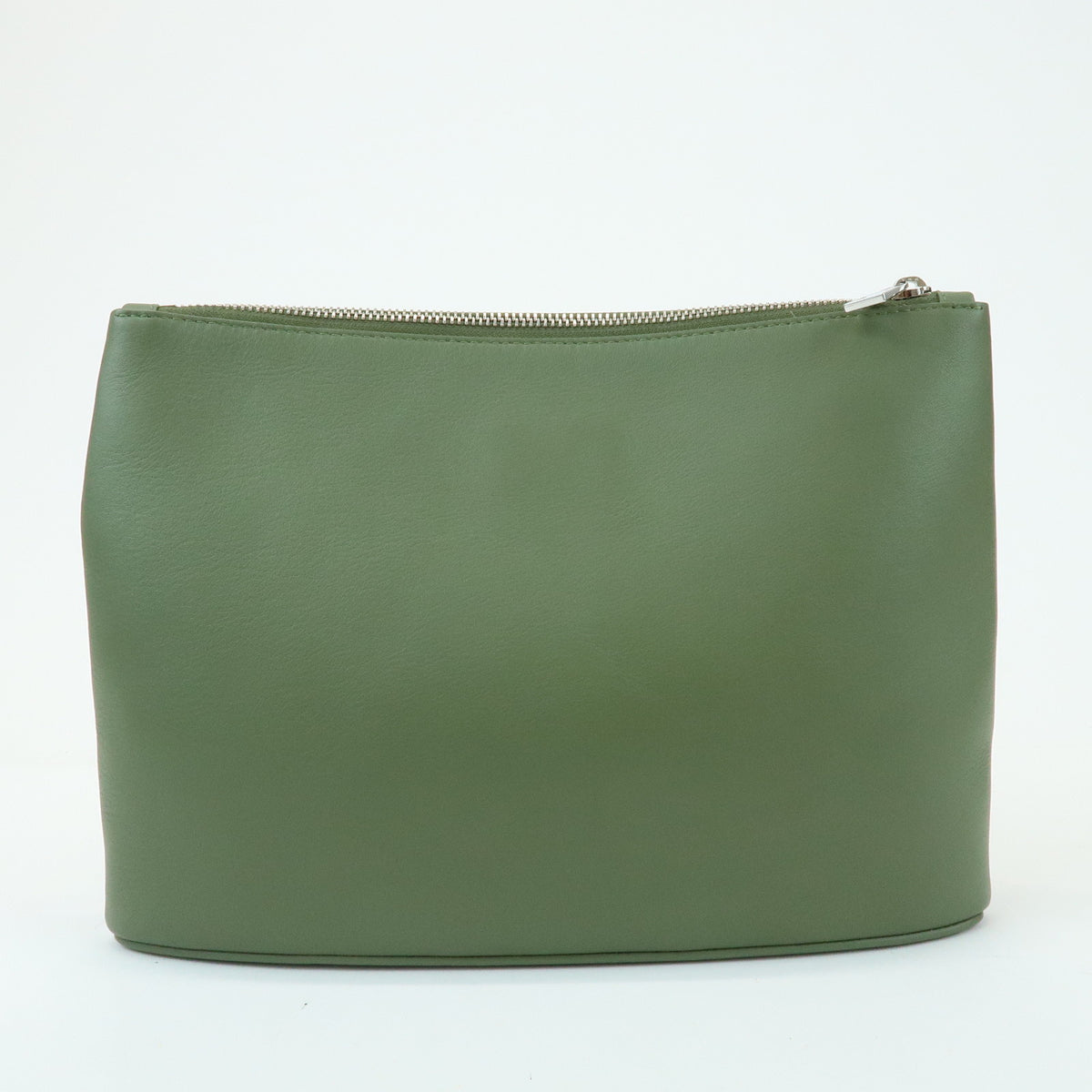 LOEWE Oblong Pouch Leather Clutch Bag Green