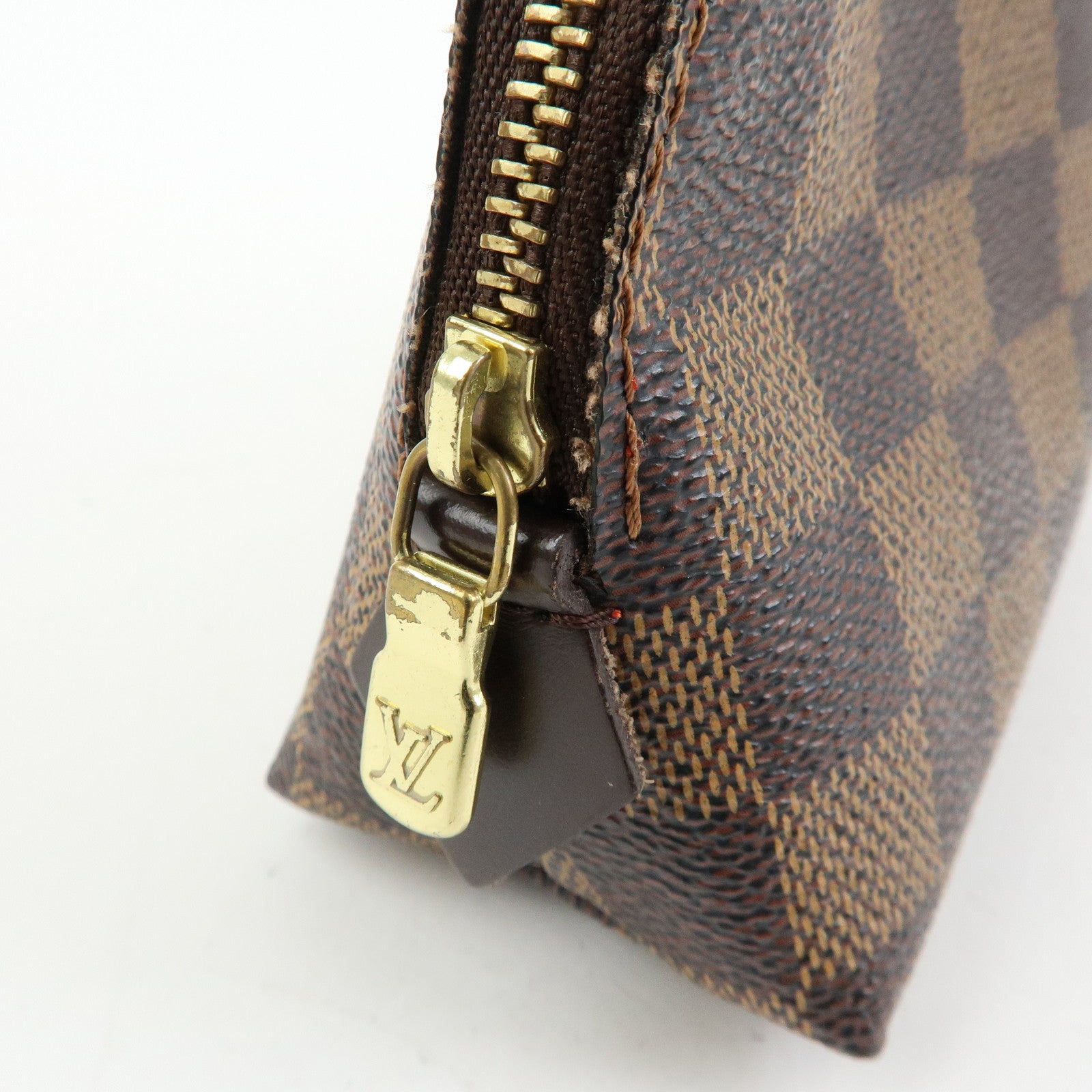 Louis Vuitton Damier Pochette Cosmetic PM Pouch Brown N47516