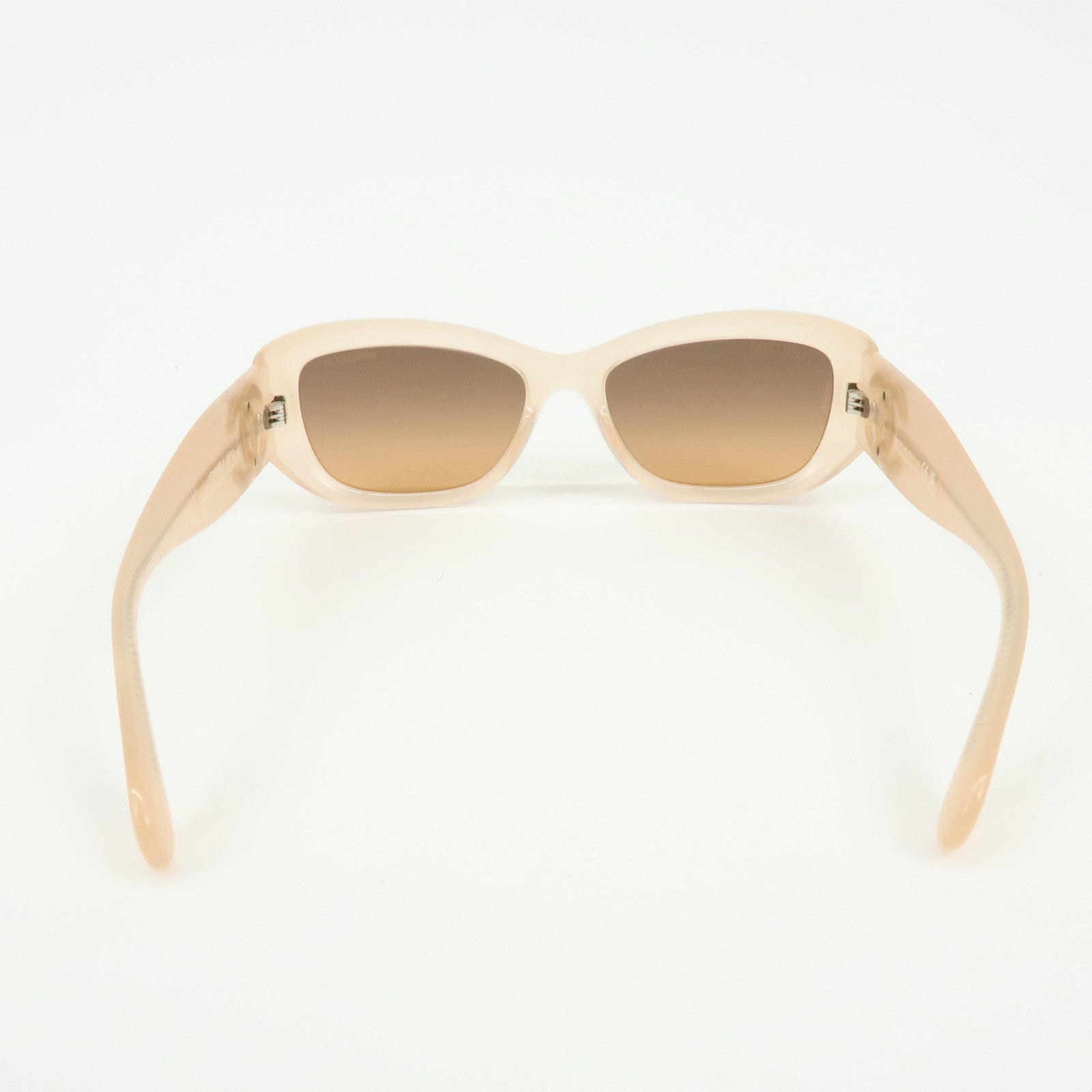 CHANEL COCO Mark Plastic Sunglasses Pink Brown 5493-A