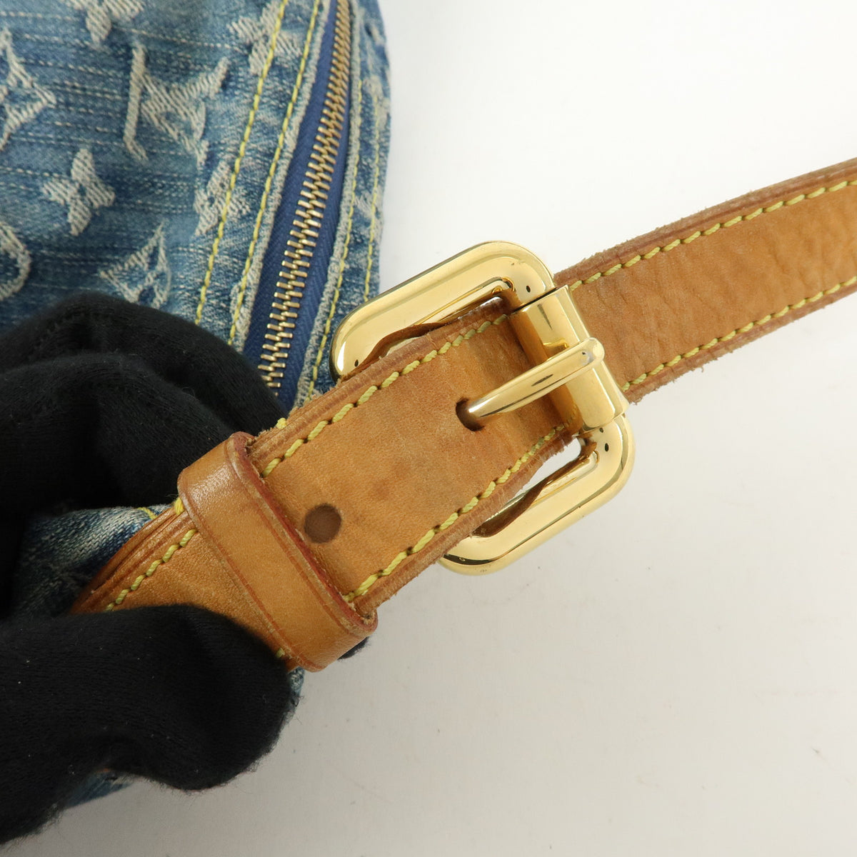Louis Vuitton Monogram Denim Baggy GM Shoulder Bag Blue M95048