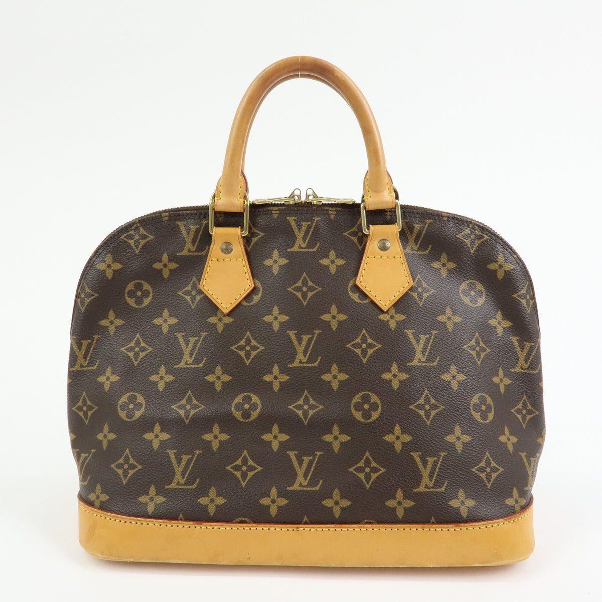 Louis Vuitton Monogram Alma Canvas Leather Hand Bag Brown M51130