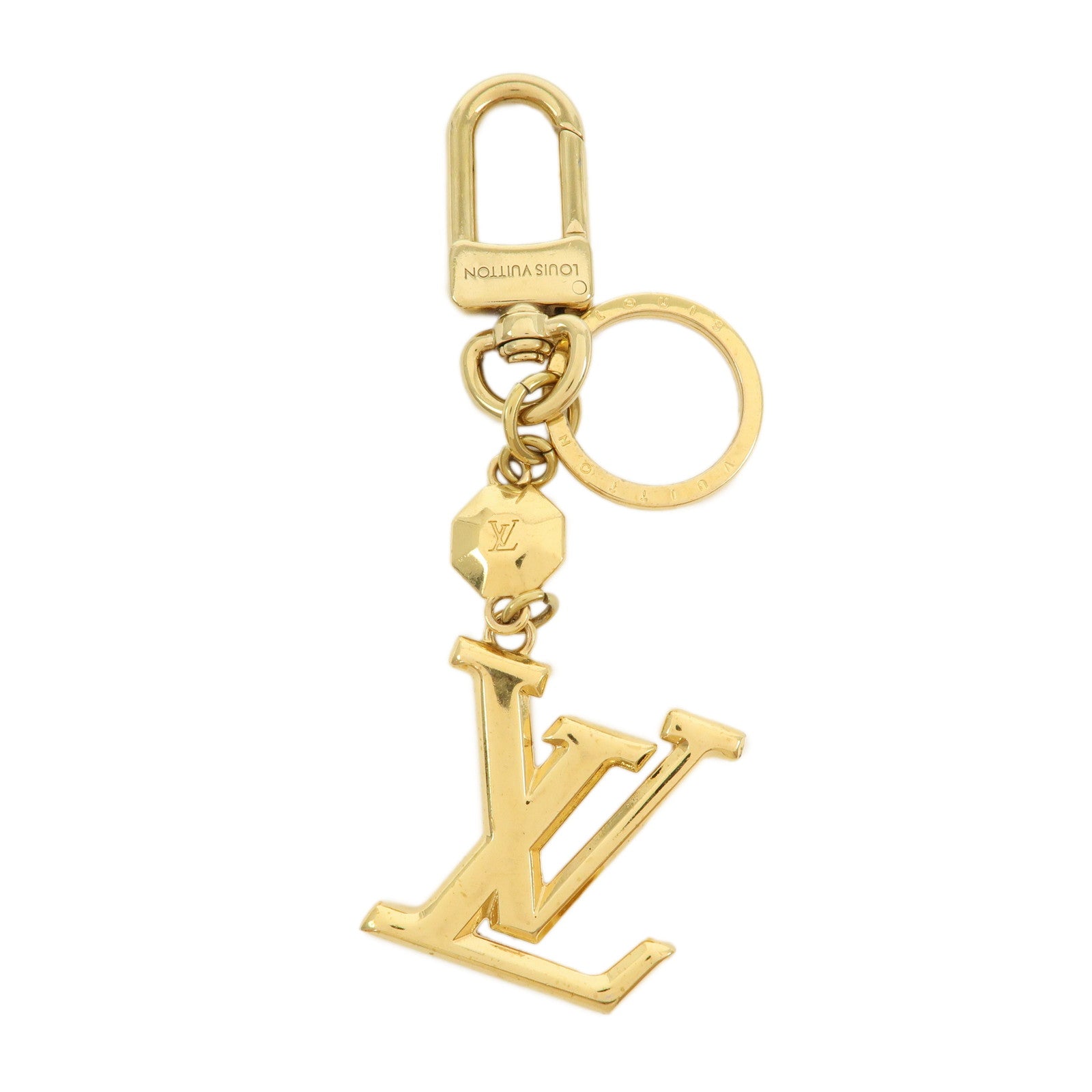 Louis Vuitton Porte Cles LV Facettes Bag Charm Key Chain Gold M65216