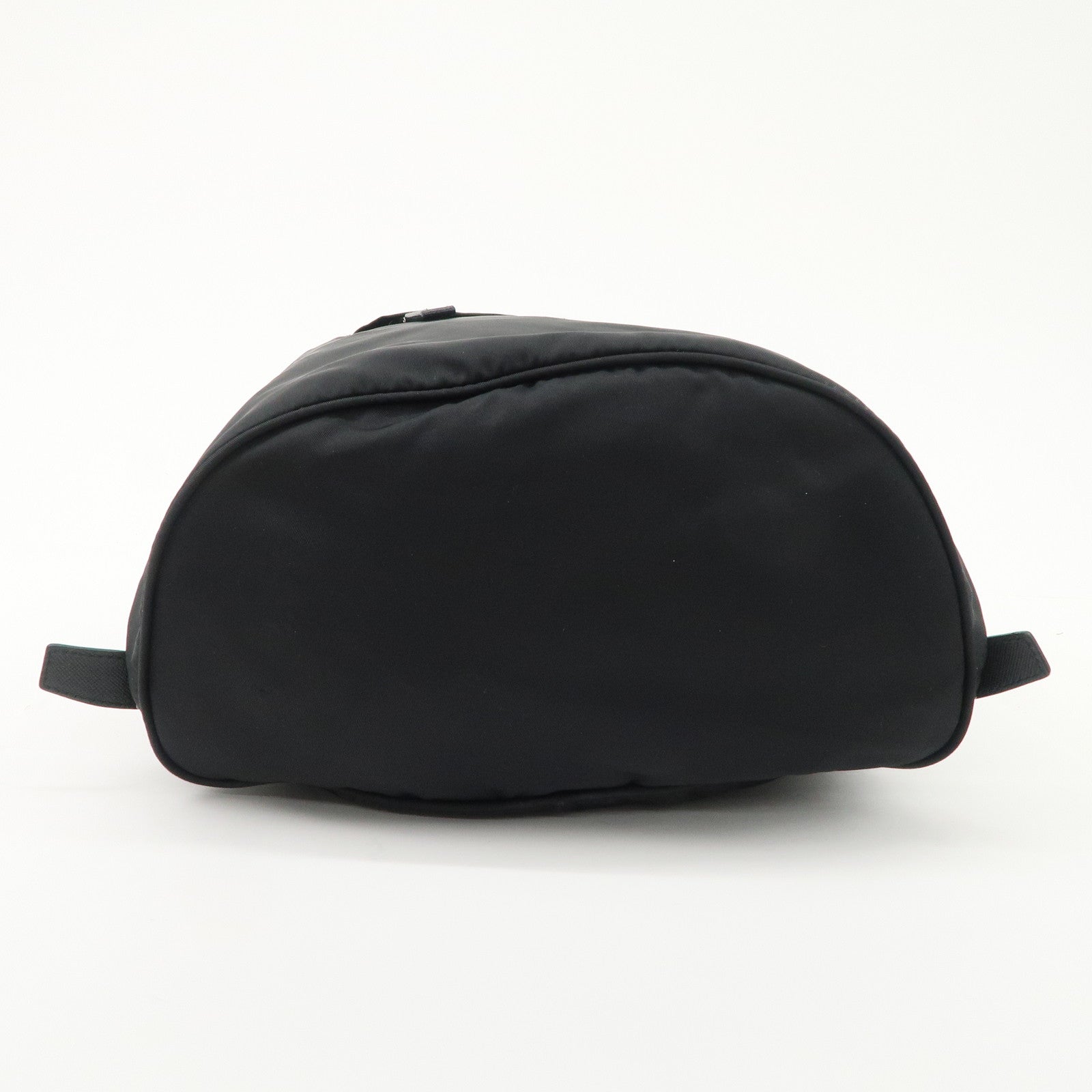 PRADA Triangle Logo Nylon Leather Backpack Ruck Sack Black Used