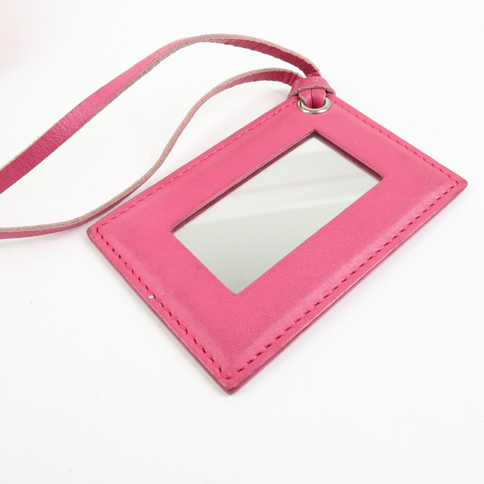 BALENCIAGA Leather Mini Paper 2Way Bag Tote Bag Hand Bag Pink 338585