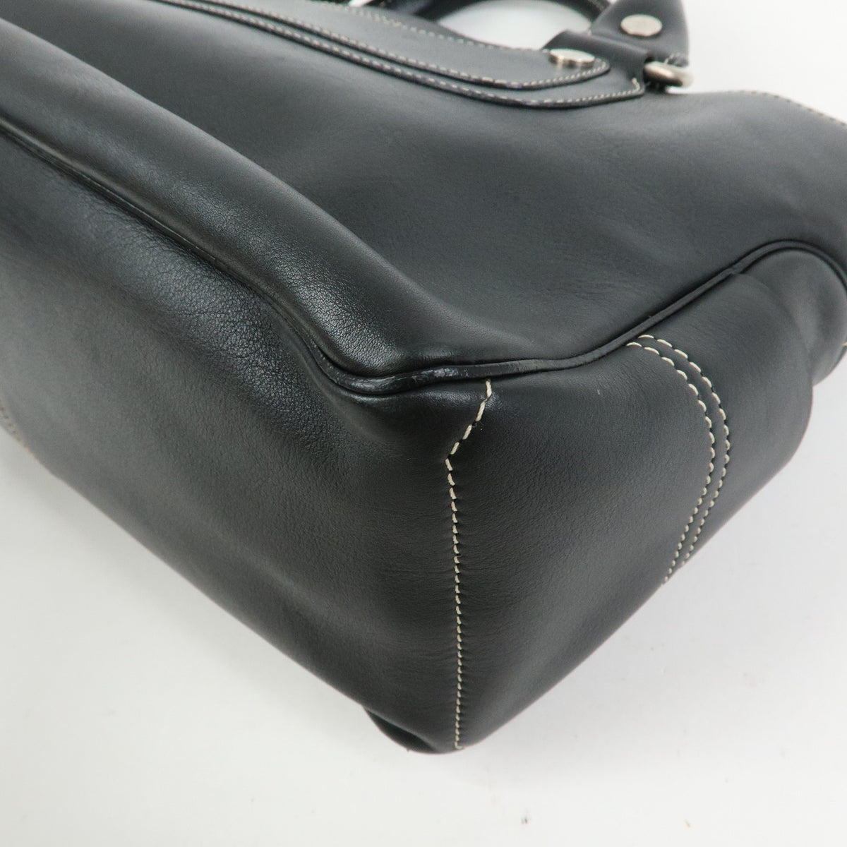 CELINE Leather Boogie Bag Hand Bag Black