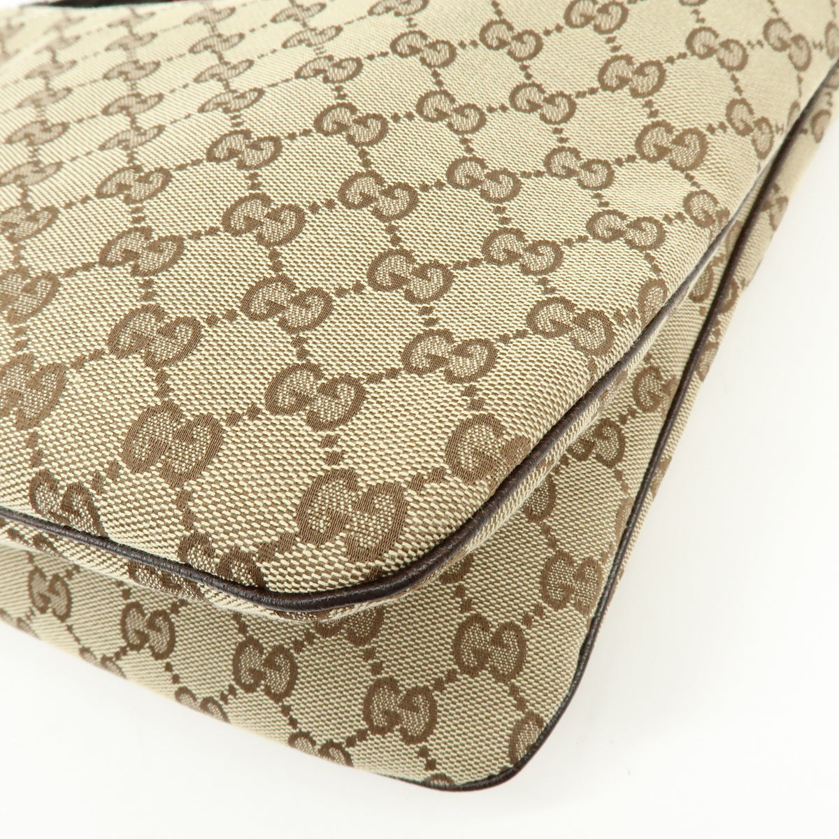 GUCCI Sherry GG Canvas Leather Shoulder Bag Hand Bag Beige Brown 146243