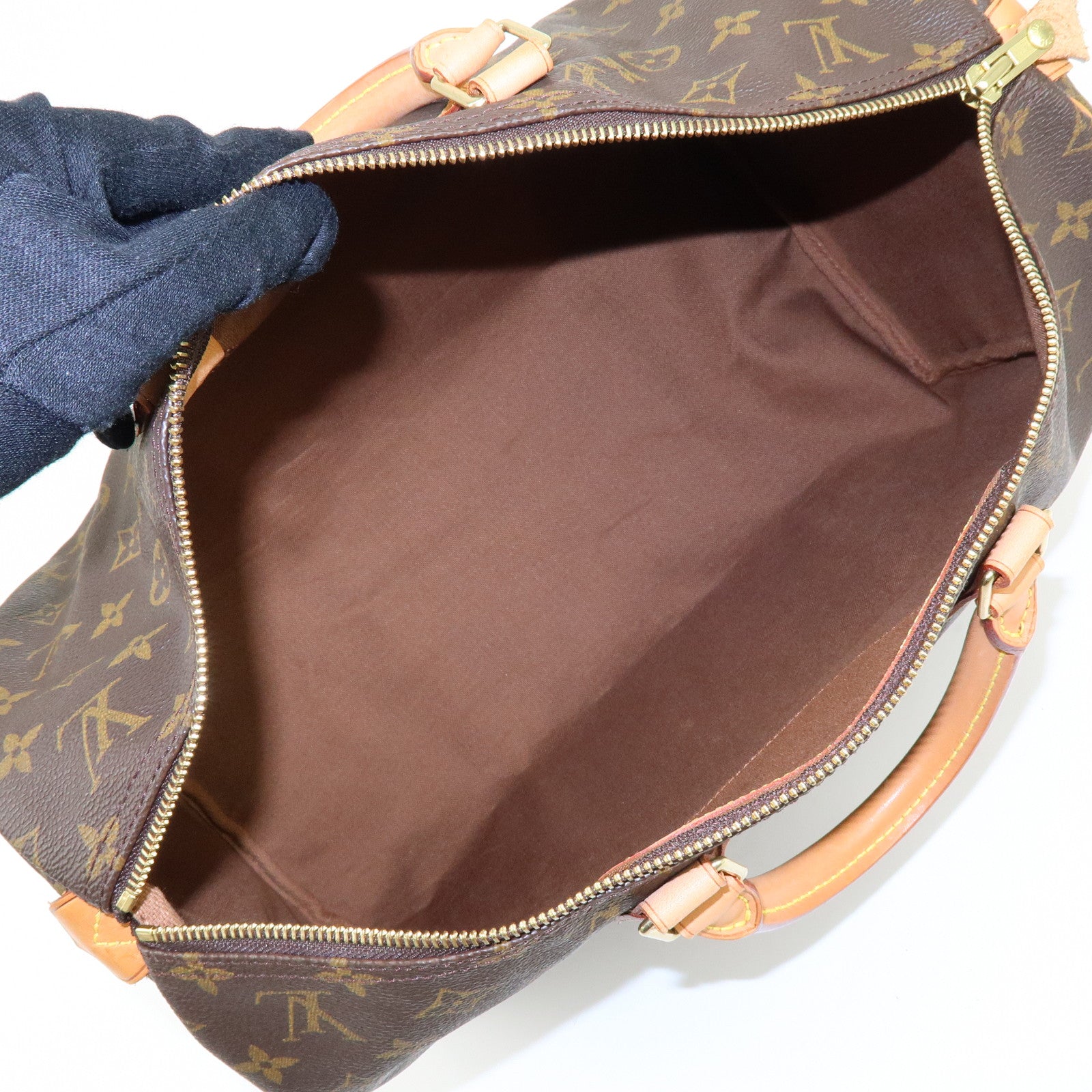 Louis Vuitton Monogram Speedy 40 Hand Bag Boston Bag Brown M41522