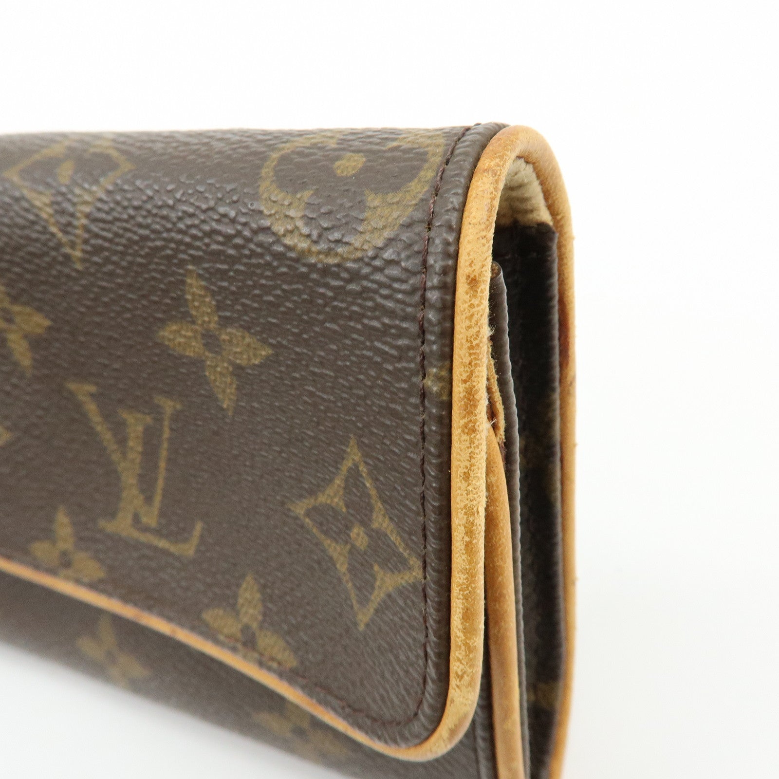 Louis Vuitton Monogram Pochette Twin PM Shoulder Bag Brown M51854