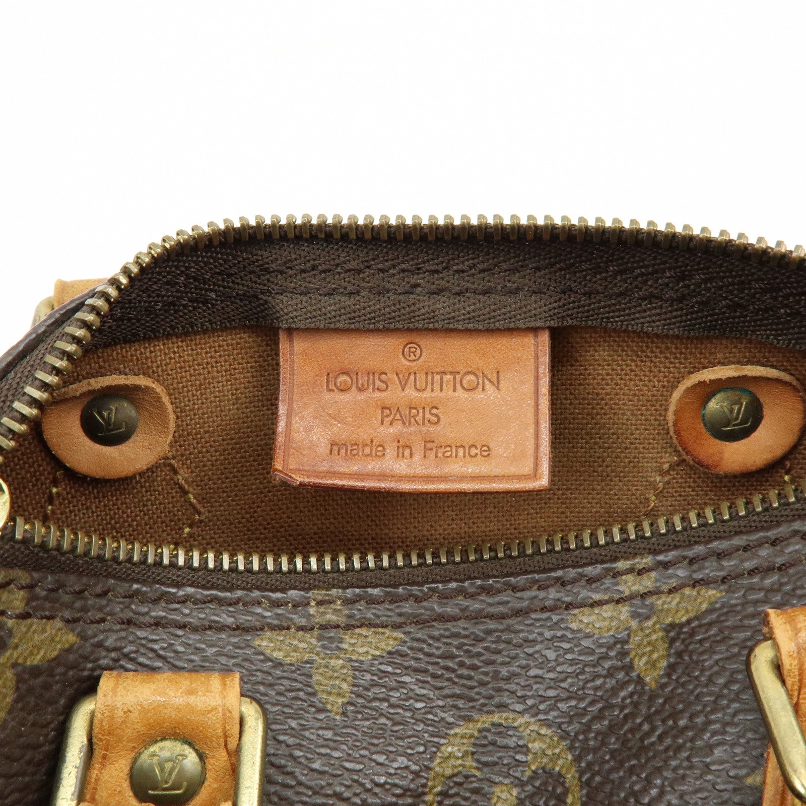Louis Vuitton Monogram Canvas Mini Speedy Hand Bag & Strap M41534