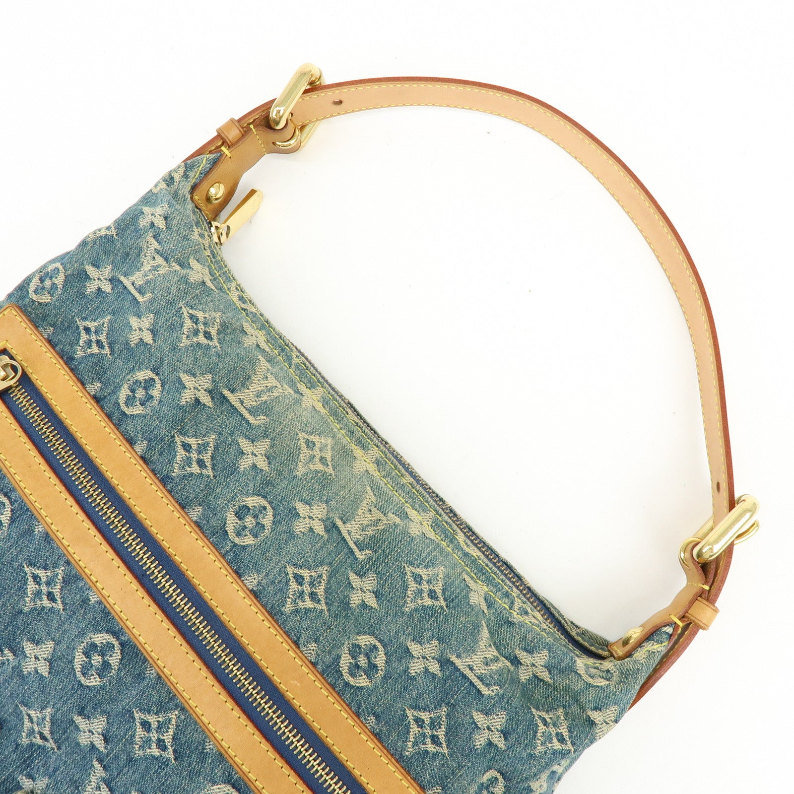 Louis Vuitton Monogram Denim Baggy GM Shoulder Bag Blue M95048