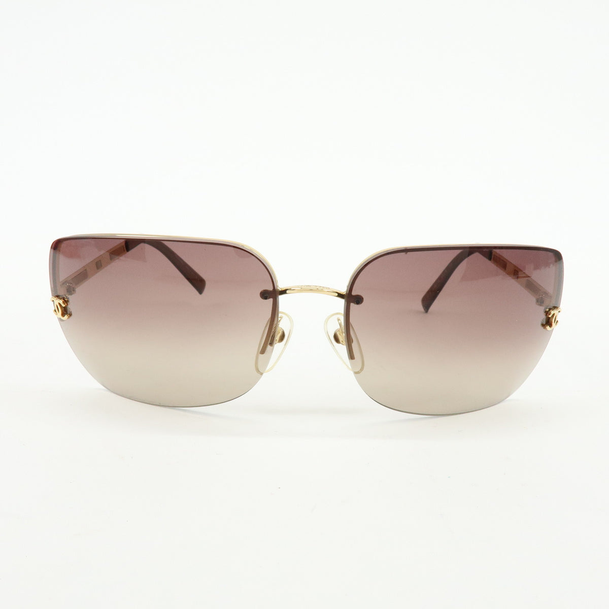 CHANEL Plastic Sunglasses AC1755967 65 □16 120 Brown Gold