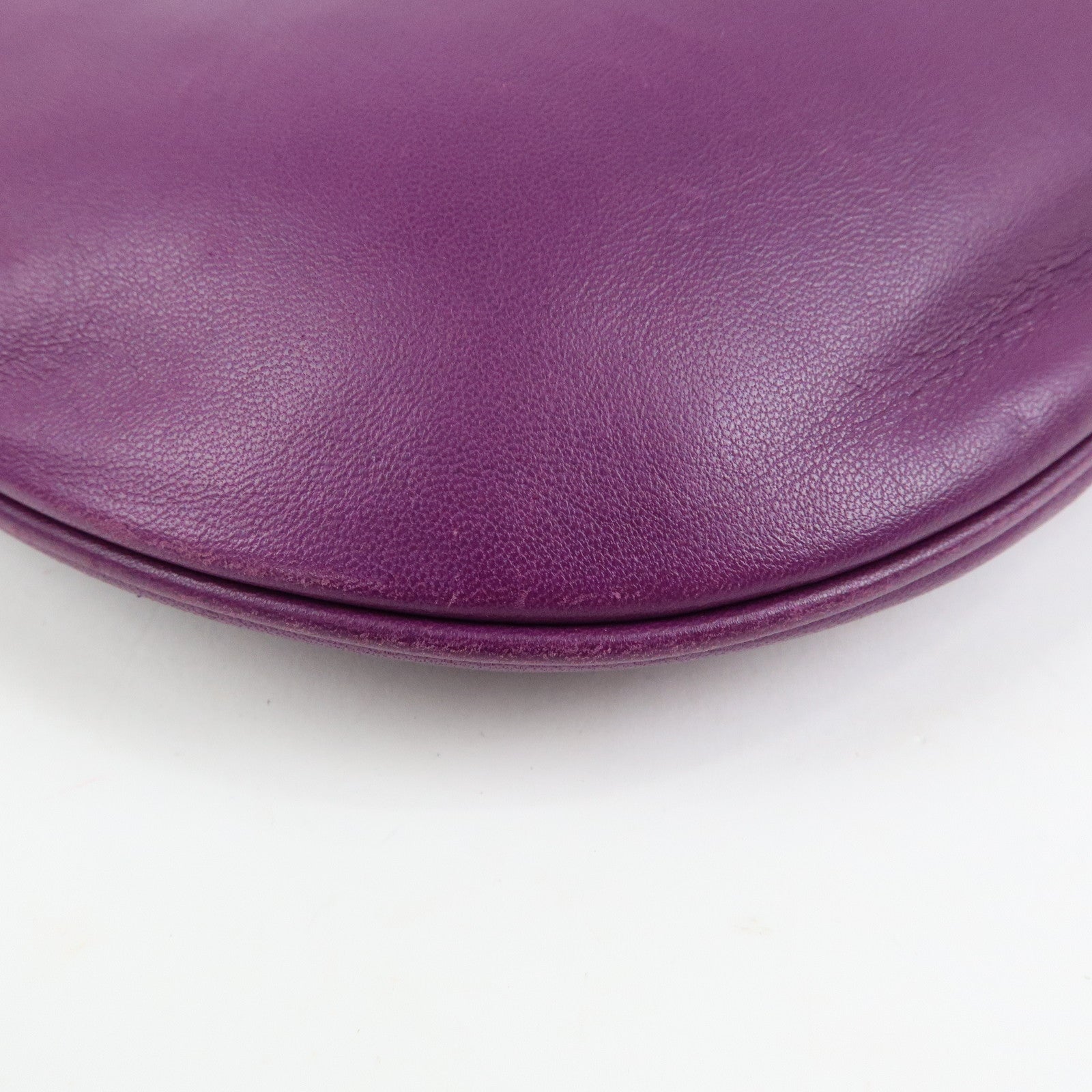 LOEWE Anagram Nappa Leather Shoulder Bag Hand Bag Brown Purple