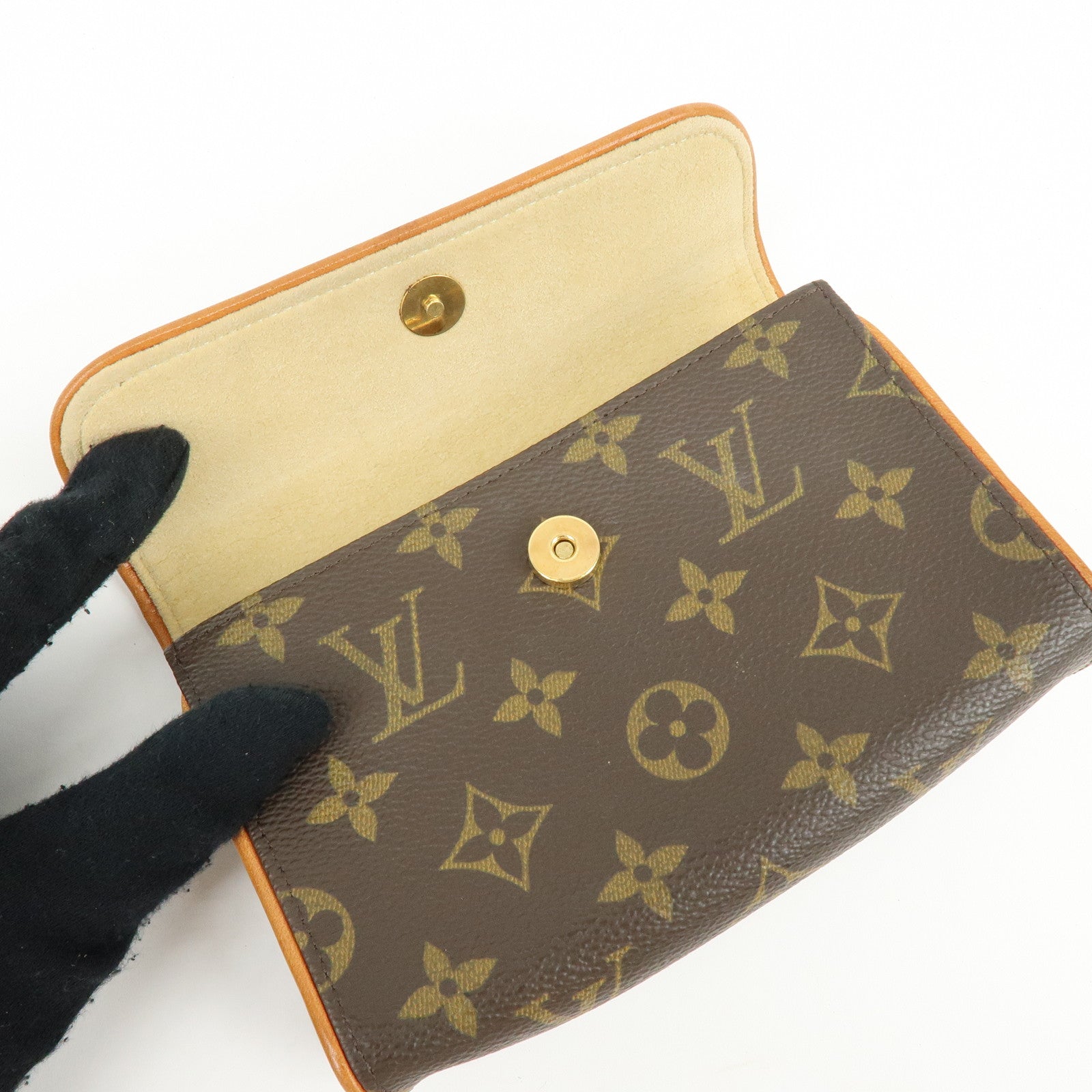 Louis Vuitton Monogram Pochette Florentine Waist Bag Belt XS M51855