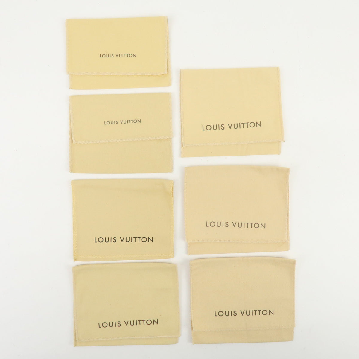 Louis Vuitton Lot of 25 Dust Bag Storage Bag Flap Style Beige
