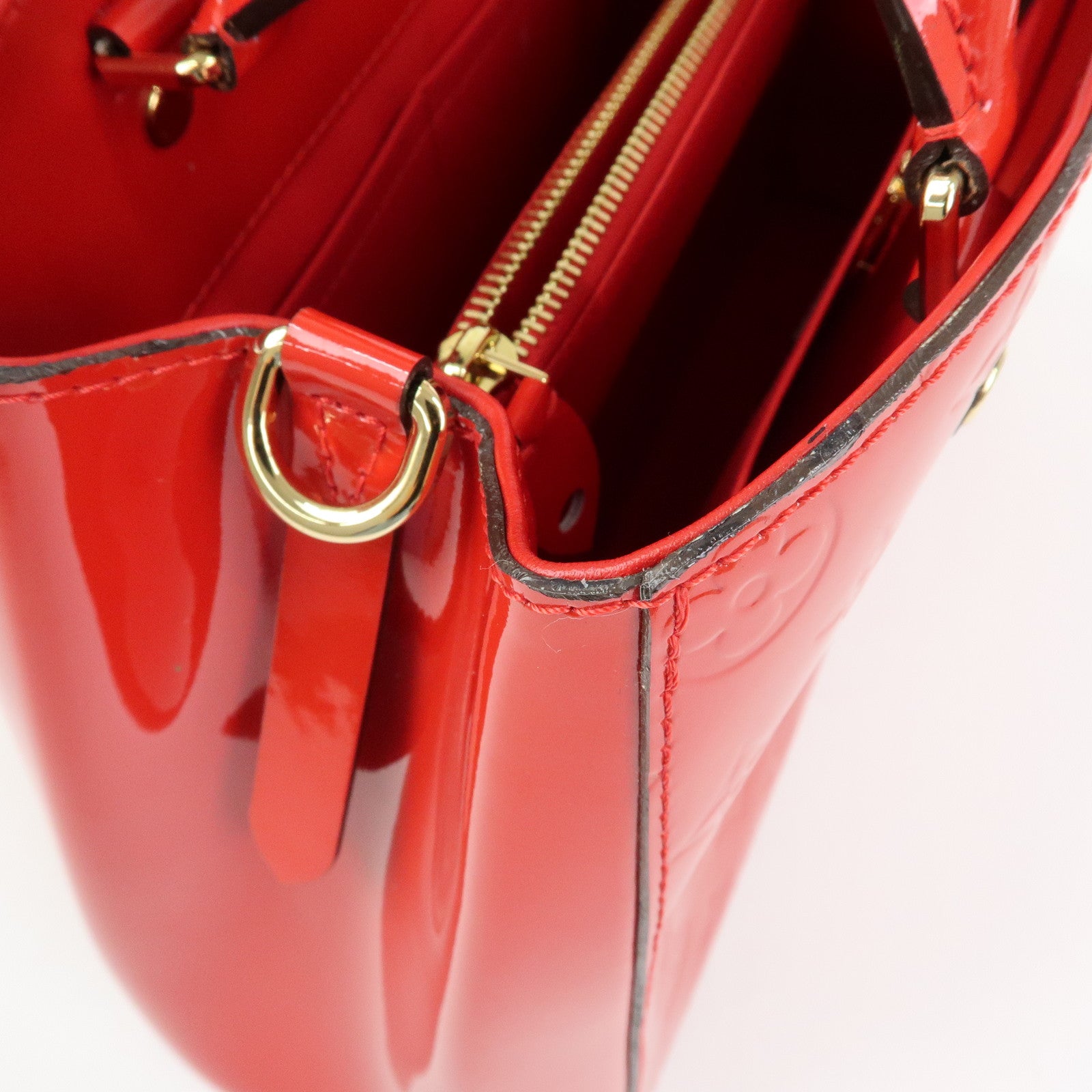 Louis Vuitton Monogram Vernis Montaigne MM 2Way Bag Cerise M50167
