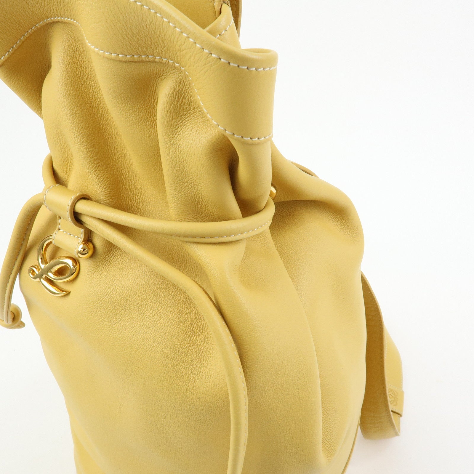 LOEWE Anton Anagram Leather Shoulder Bag Backpack and Pouch Yellow