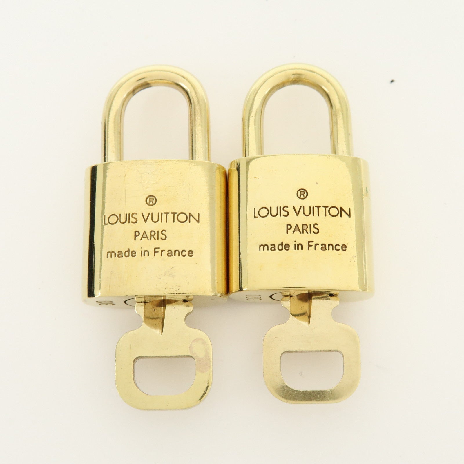 Louis Vuitton Lot of 10 Lock & Key Cadena Key Lock Gold