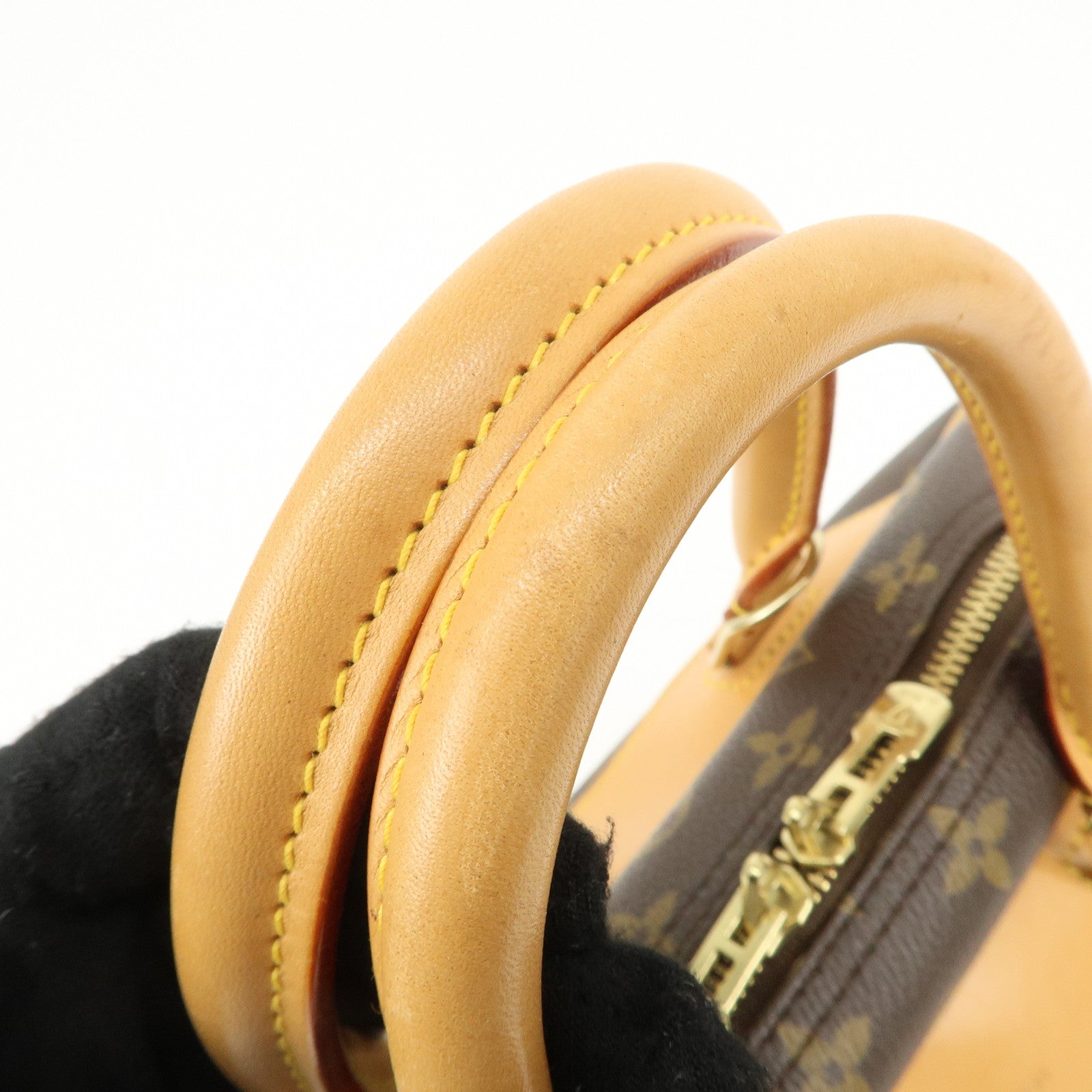 Louis Vuitton Monogram Deauville Hand Bag Brown M47270 Used