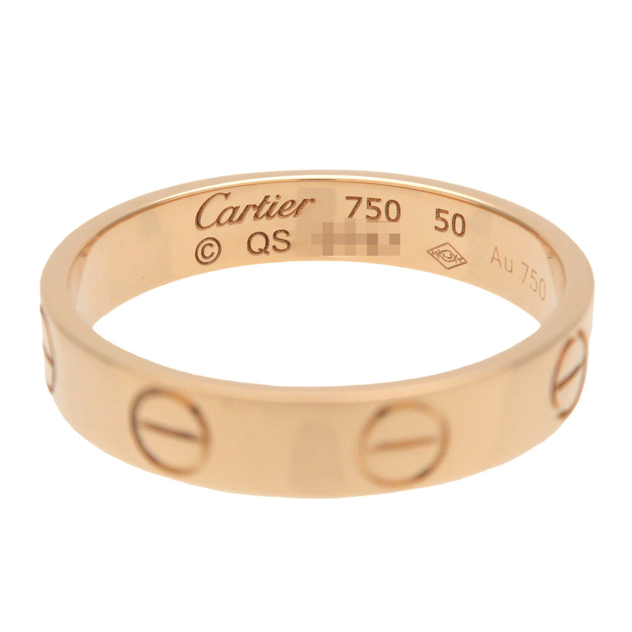 Cartier Mini Love Ring K18 750YG #50 US5.25 EU50 HK11 Yellow Gold