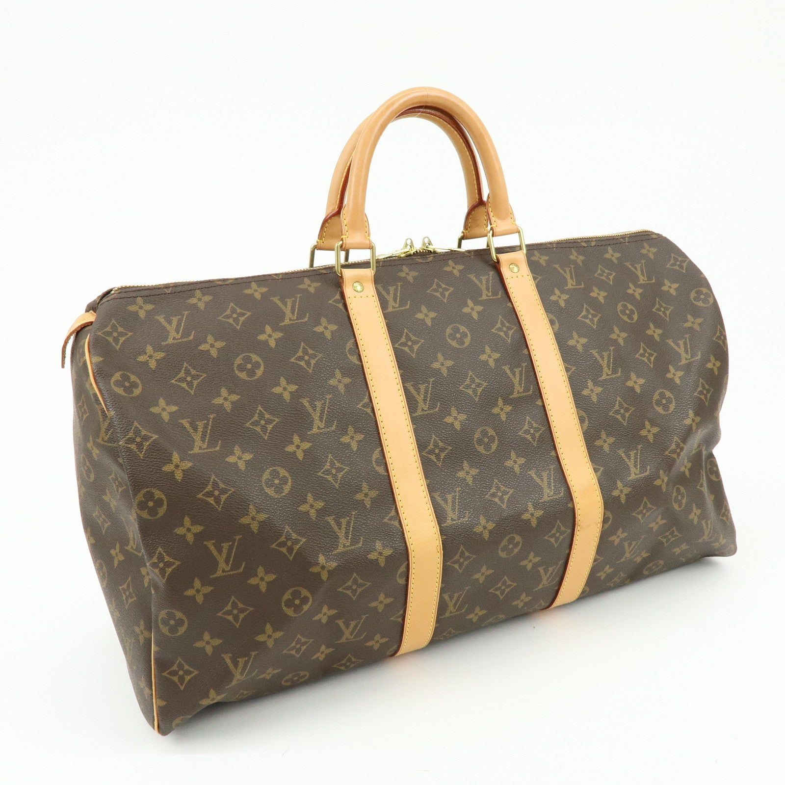 Louis Vuitton Monogram Keep All 50 Boston Bag Brown M41426