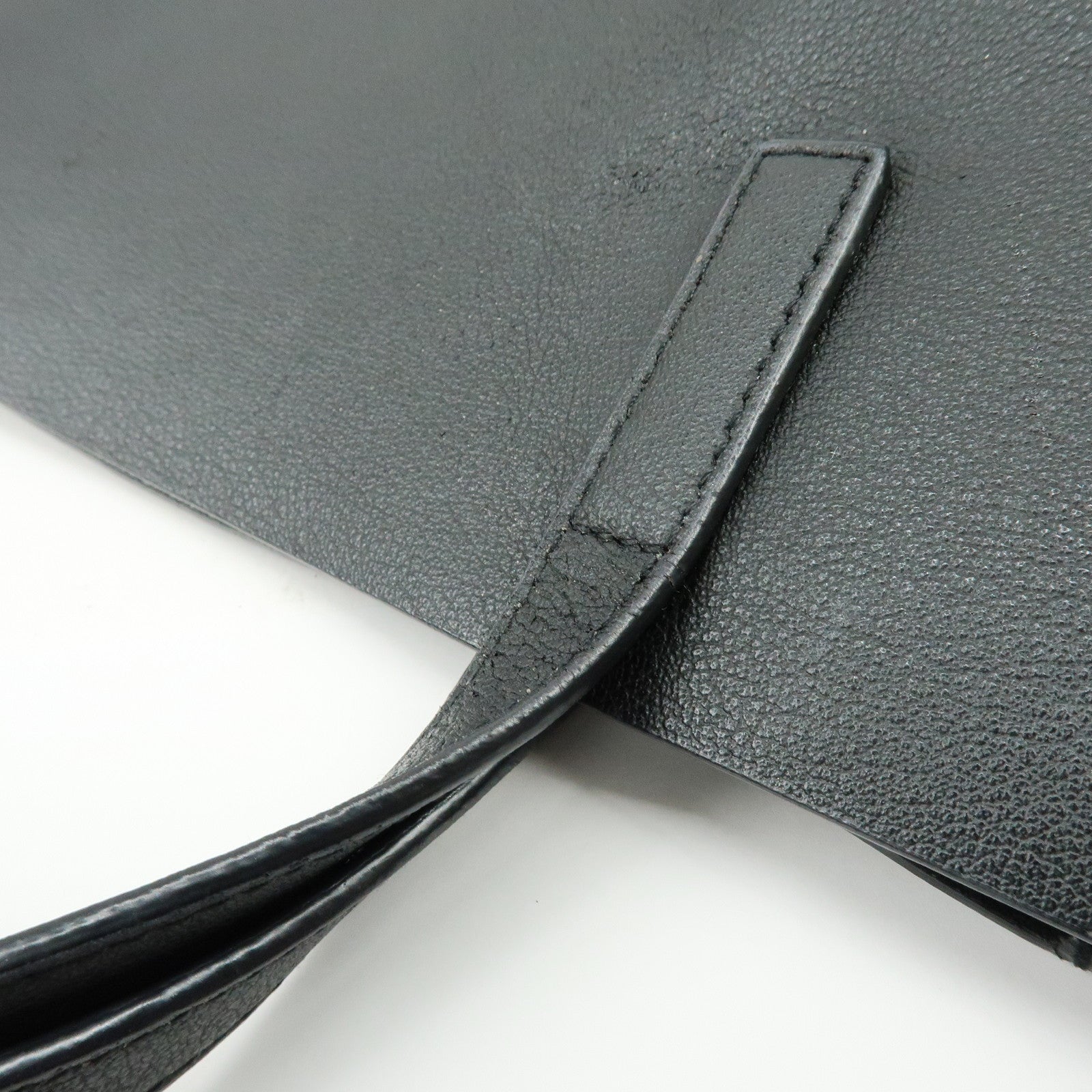 SAINT LAURENT PARIS Cassandra Leather Tote Bag Shoulder Bag Black